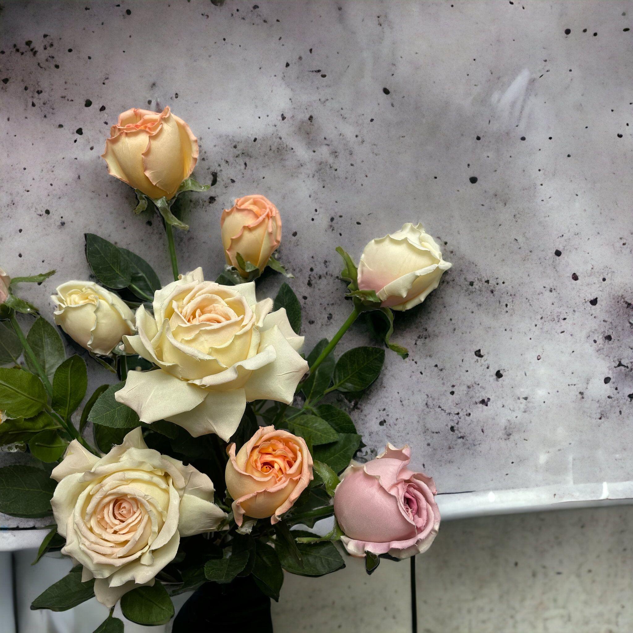 Flor Decorativa Arreglo De Rosas 85cm (Sin Macetero)-3