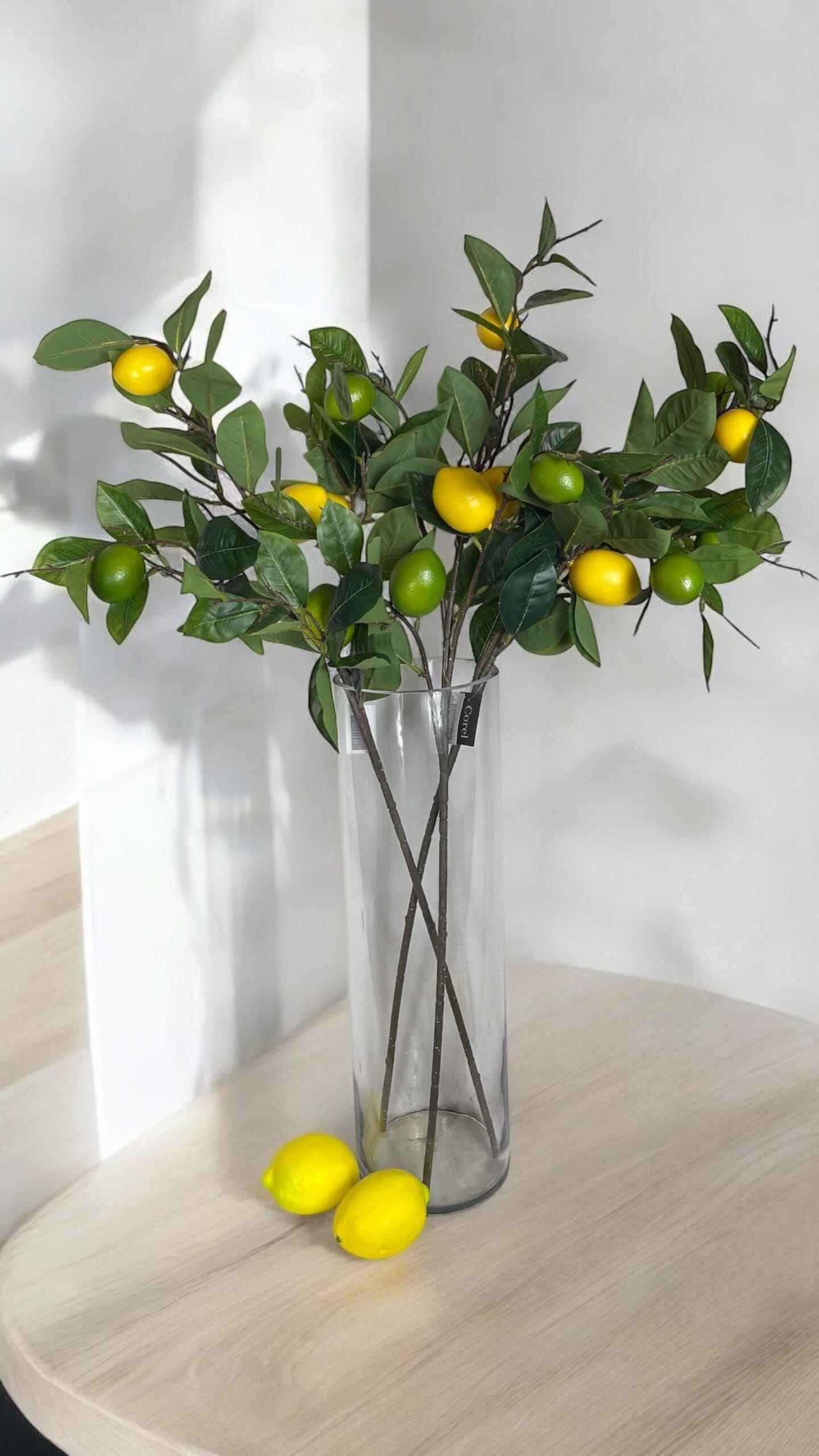 Rama Artificial de Limon Corel 95cm Artificial | Estilo Natural para Interiores y Vitrinas-2