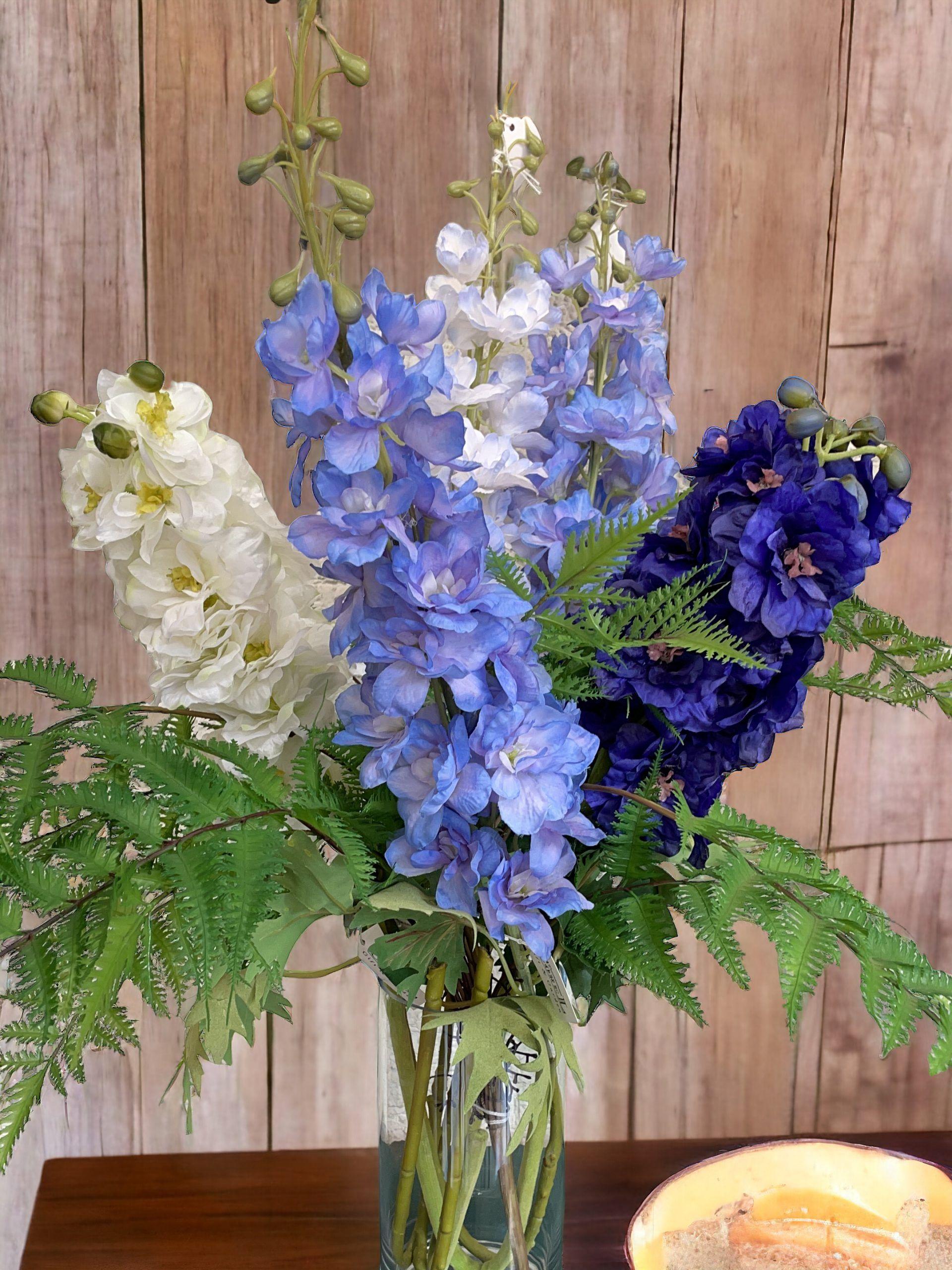 Flor Decorativa Delphinium Azul - Lila 94cm-2