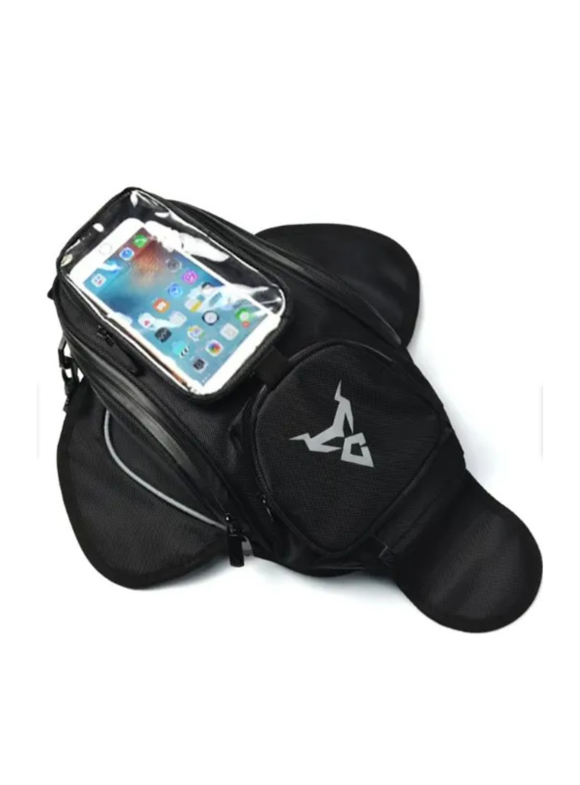 Bolso magnético para estanque de moto con pantalla táctil e impermeable-0