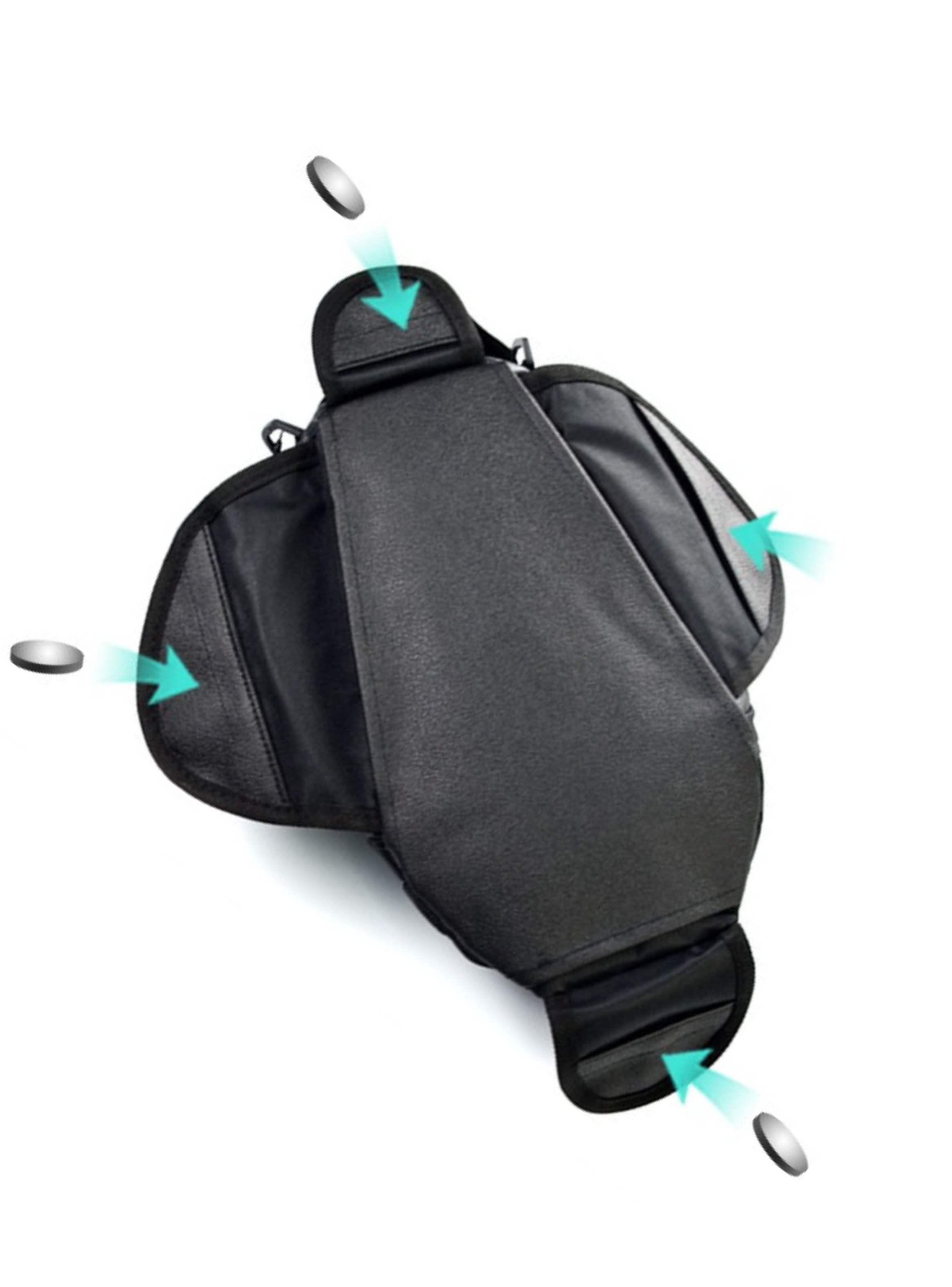 Bolso magnético para estanque de moto con pantalla táctil e impermeable-1