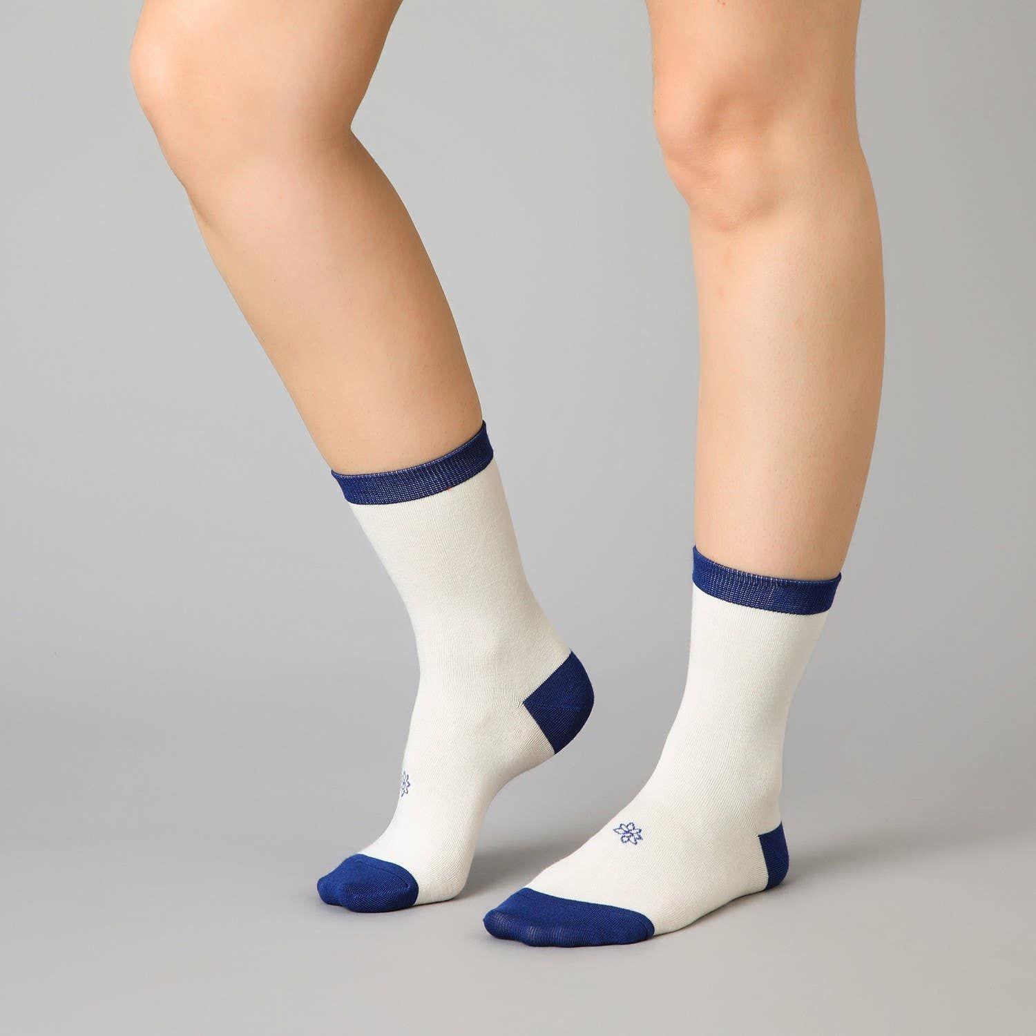 Pack 2x Calcetín Medio Azul-2