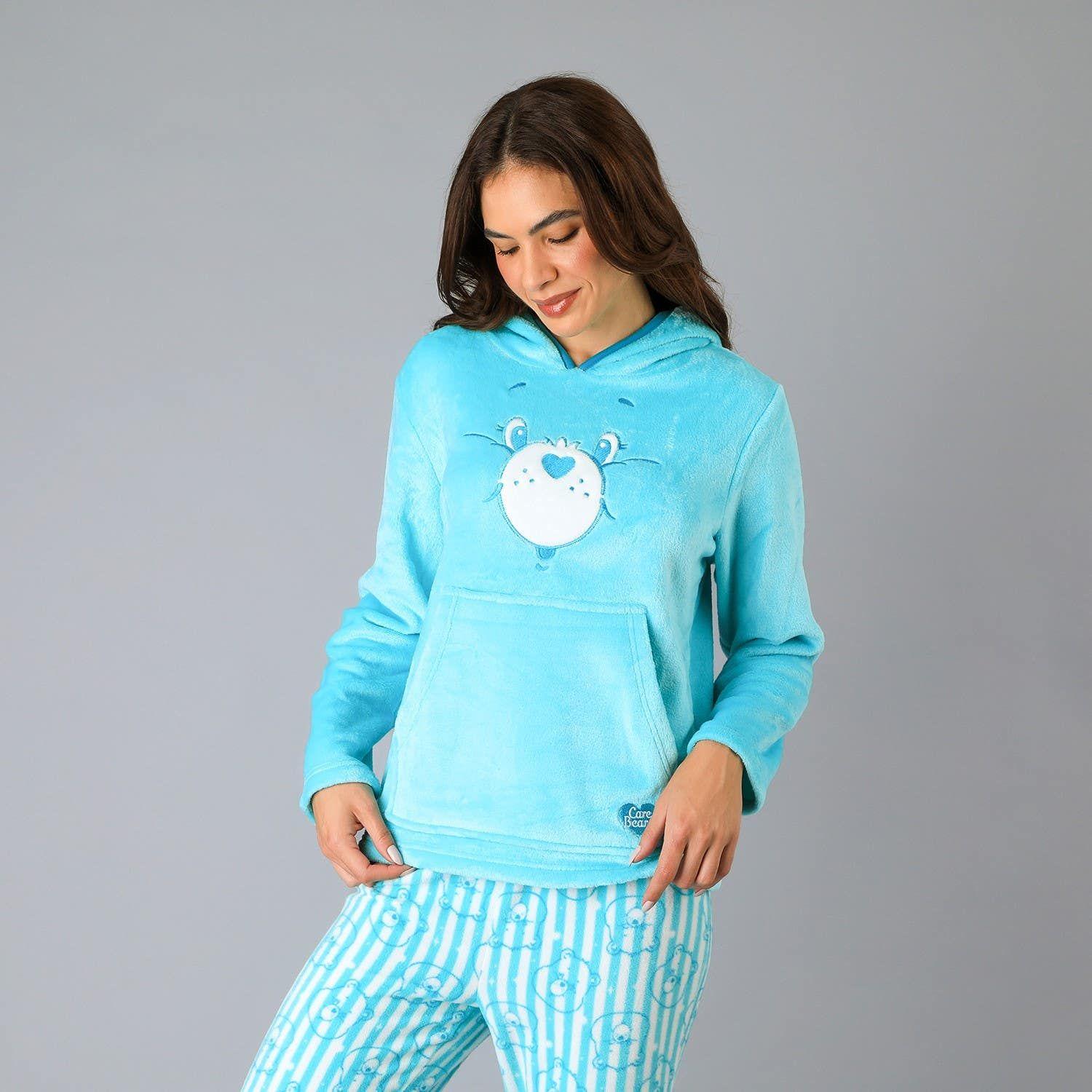 Pijama Coral/Microfleece Gorro Cariñositos Verde-1