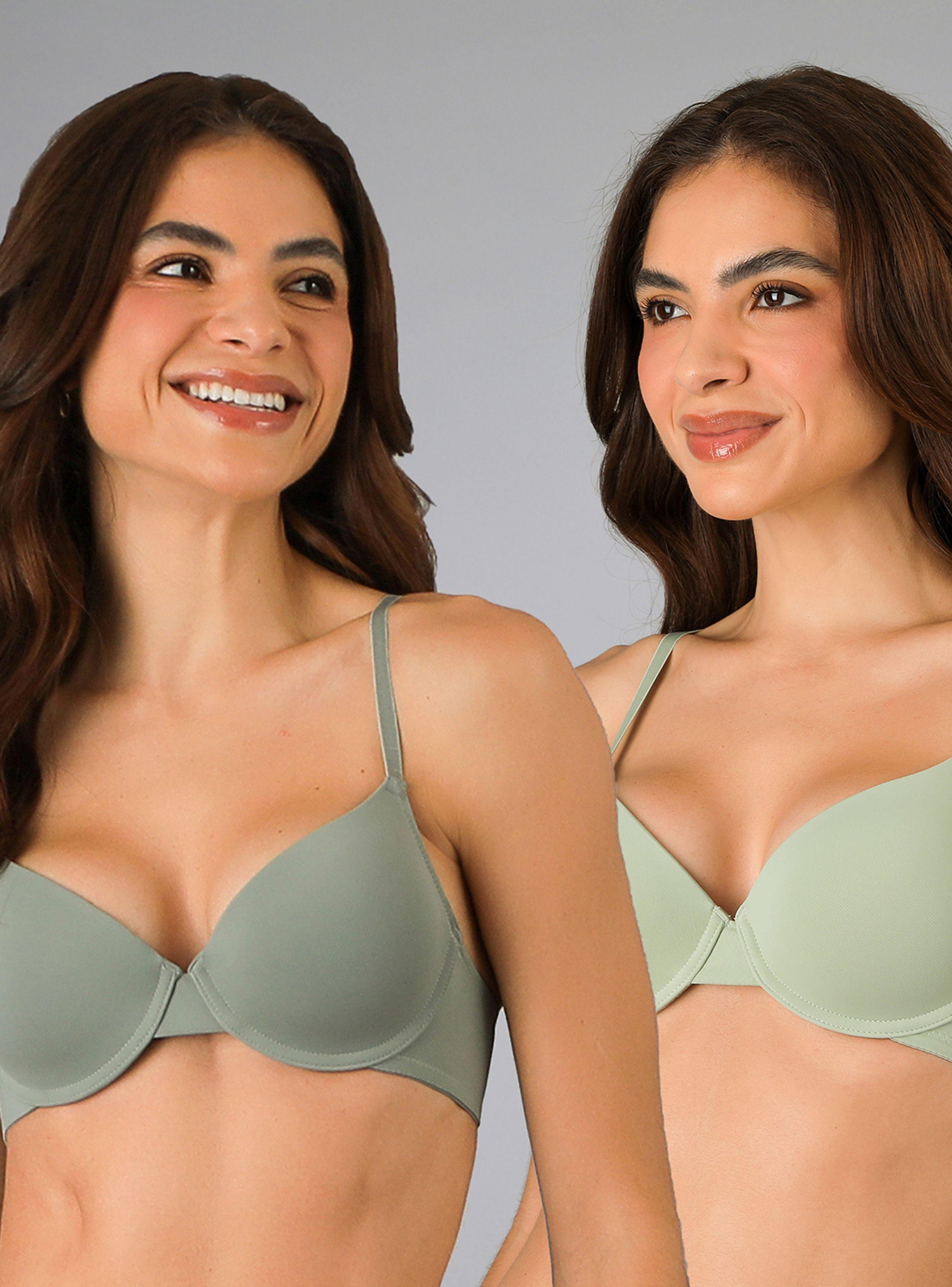 Pack 2X Sostén Perfect Cover Microsolid Verde-2