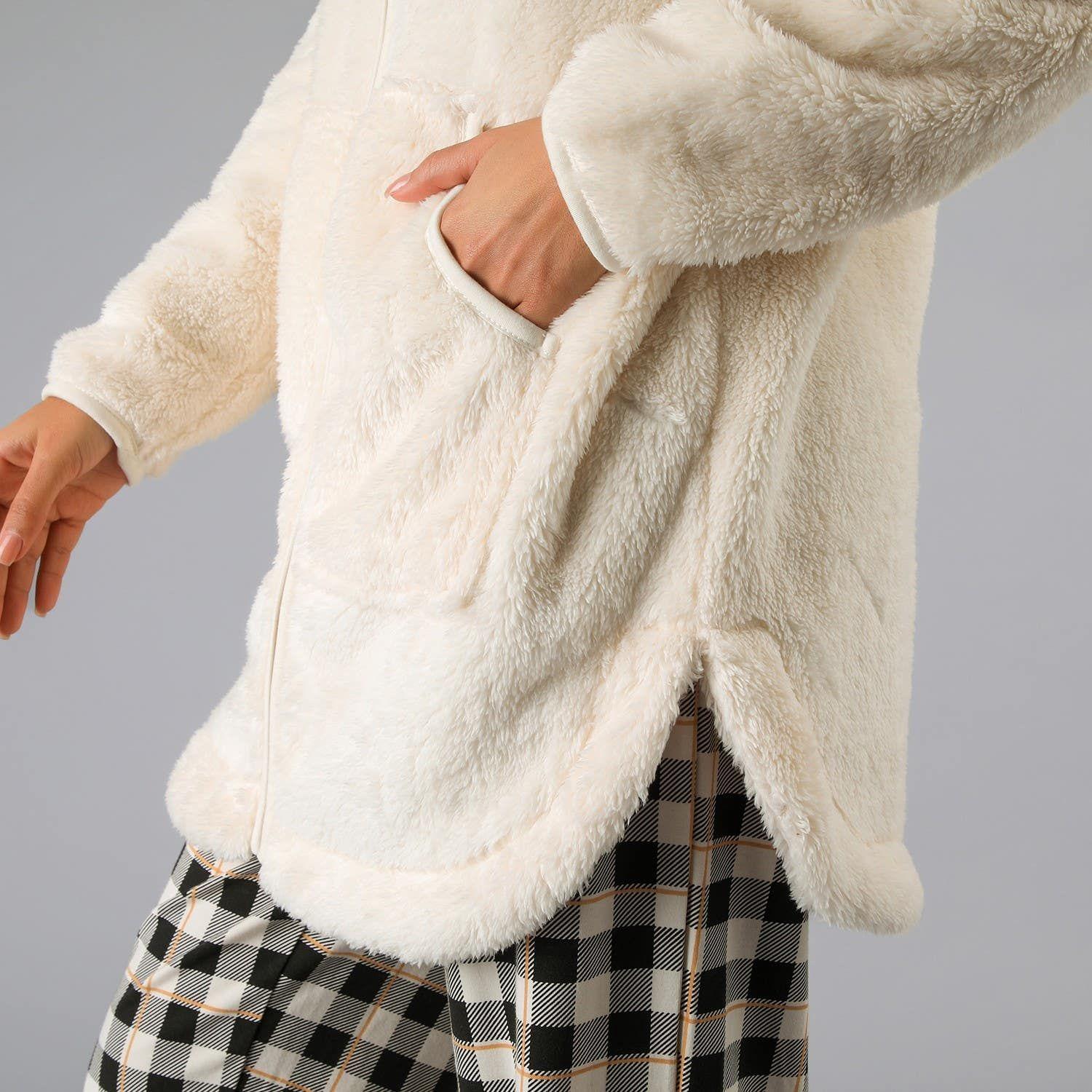 Polerón Coralfleece Cuello Alto Beige-2