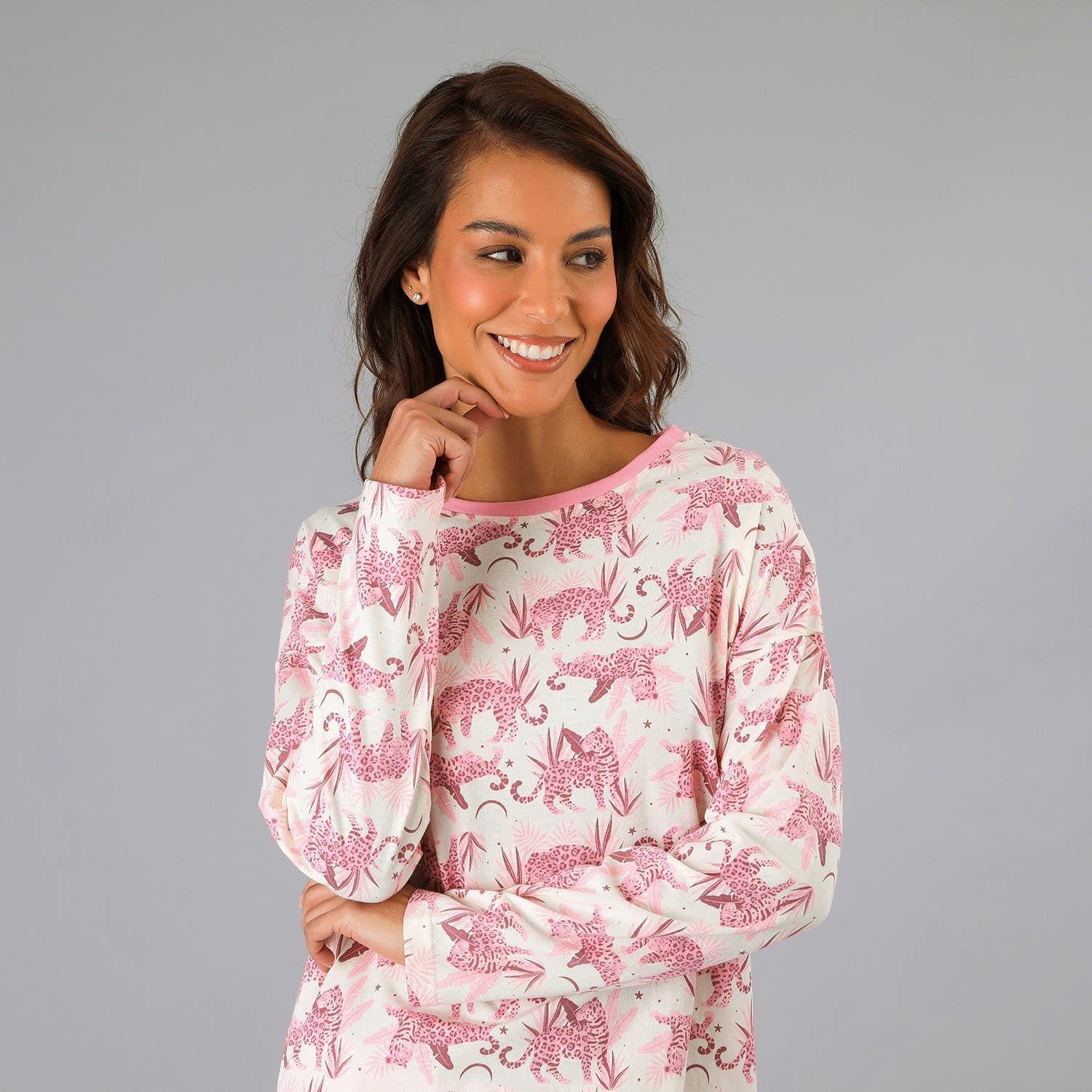 Pijamas Top + Pantalón En Caja Rosa Rubor-1