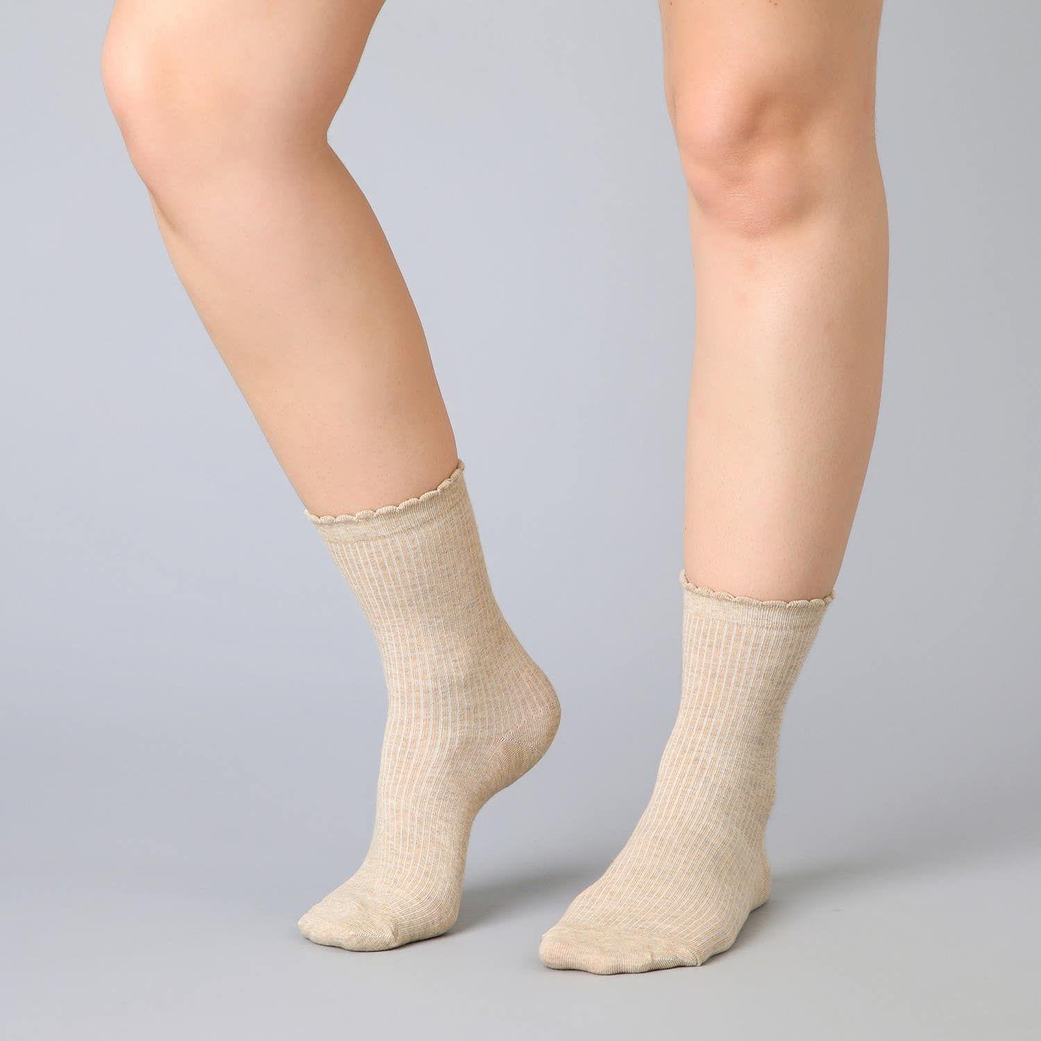 Pack 3x Calcetín Rib Café-3