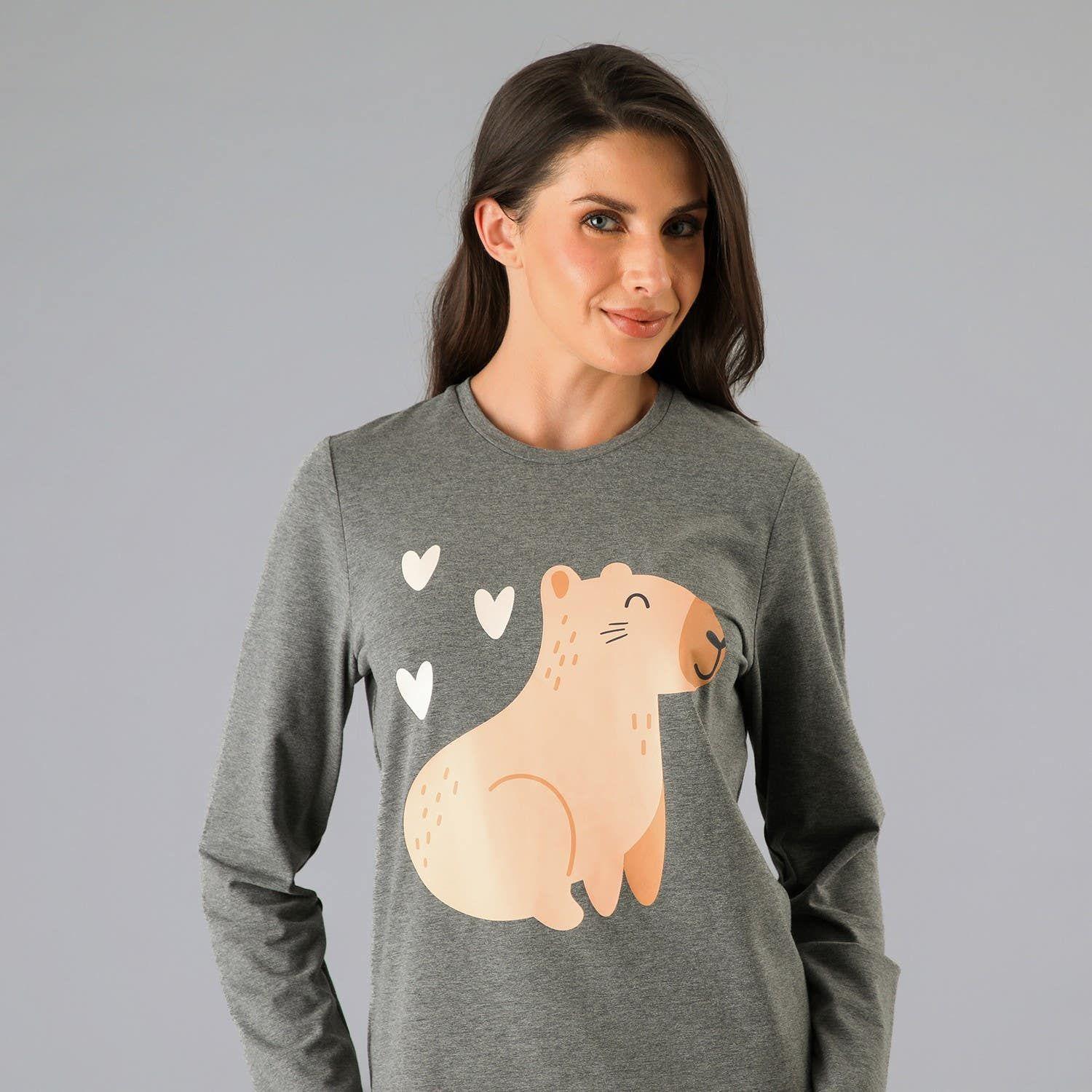 Pijama Cuello Redondo Marengo-1