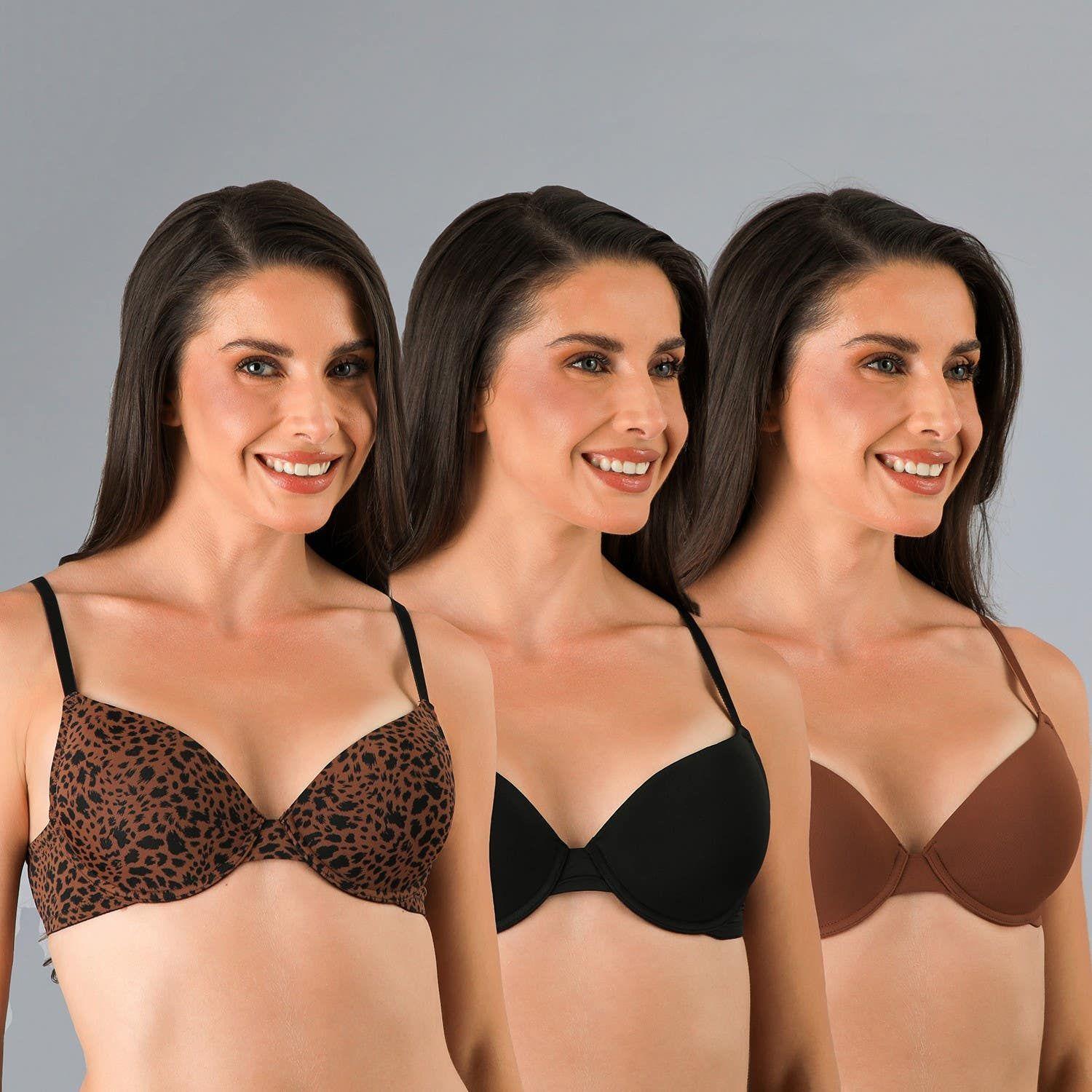 Pack 3X Sostén Perfect Cover Microprint Mix-09-0