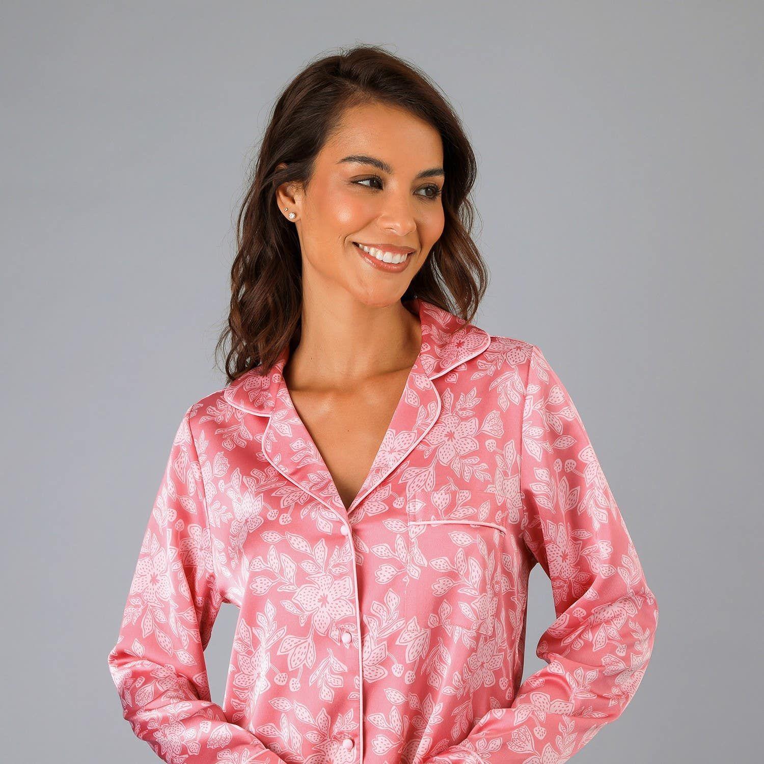 Camisero Satín Print Rosado-2