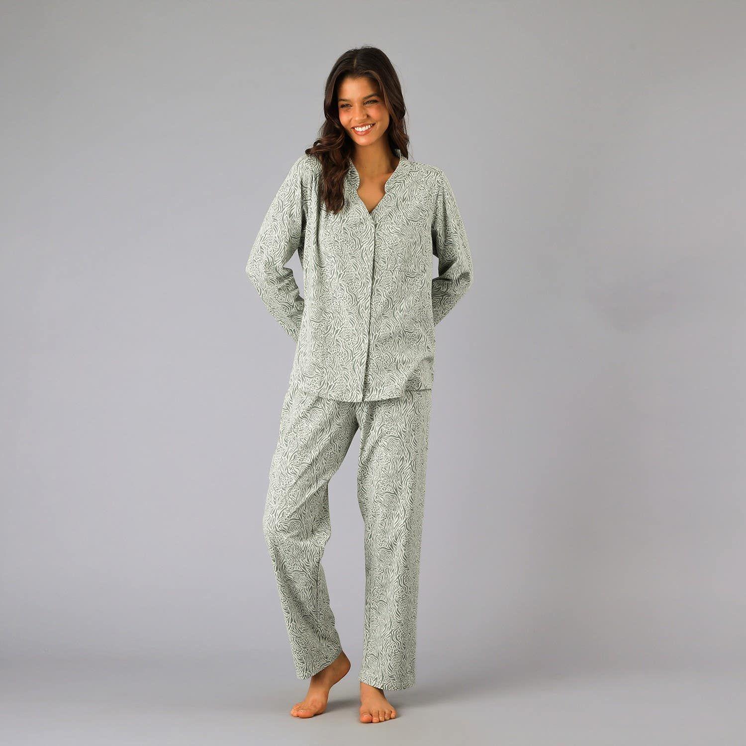 Set Camisero + Pantalón Cuello Mao Verde-0