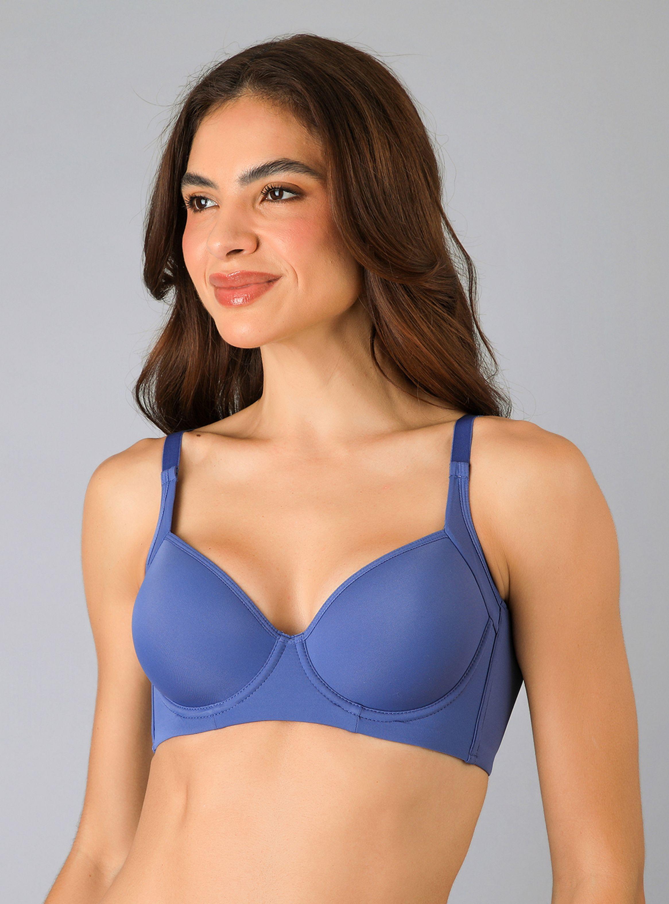 Sostén Spacer Lateral Alto Doble Azul-0