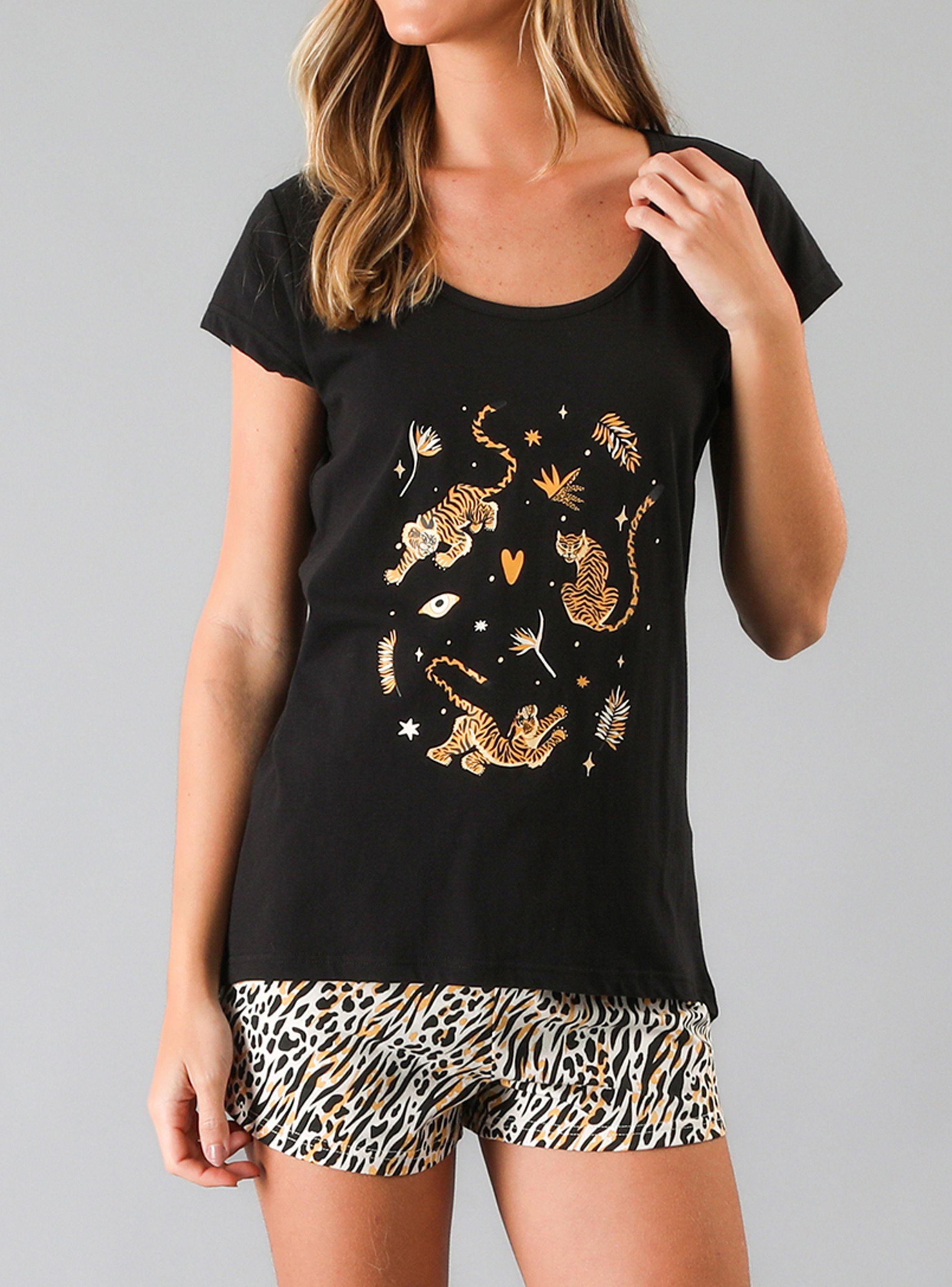 Pijamas Top M. Corta + Short-2