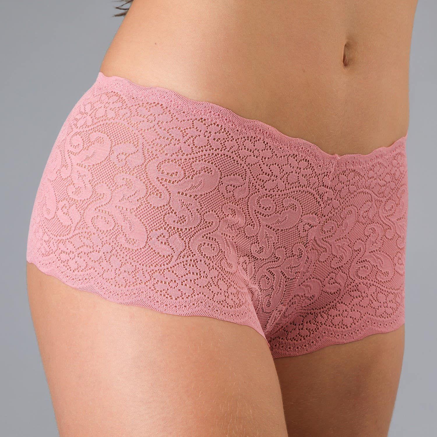 Pack 2x Pantaleta Encaje Y Otra Microfibra Rosado-2