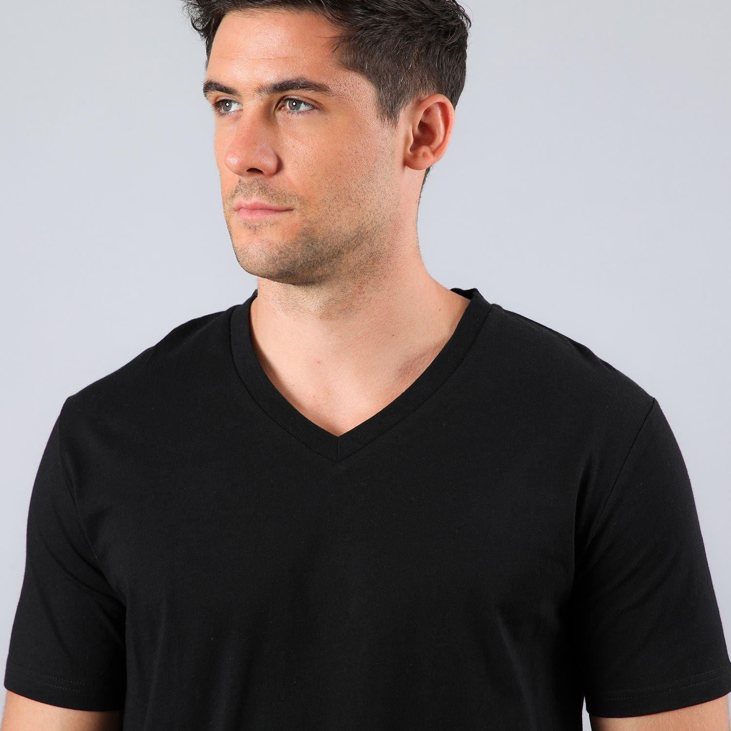 CAMISETA ESCOTE V HOMBRE MANGA CORTA-2