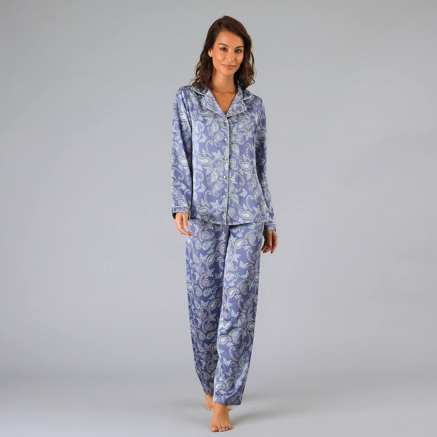 Set Camisero + Pantalón Satín Print Azul-0