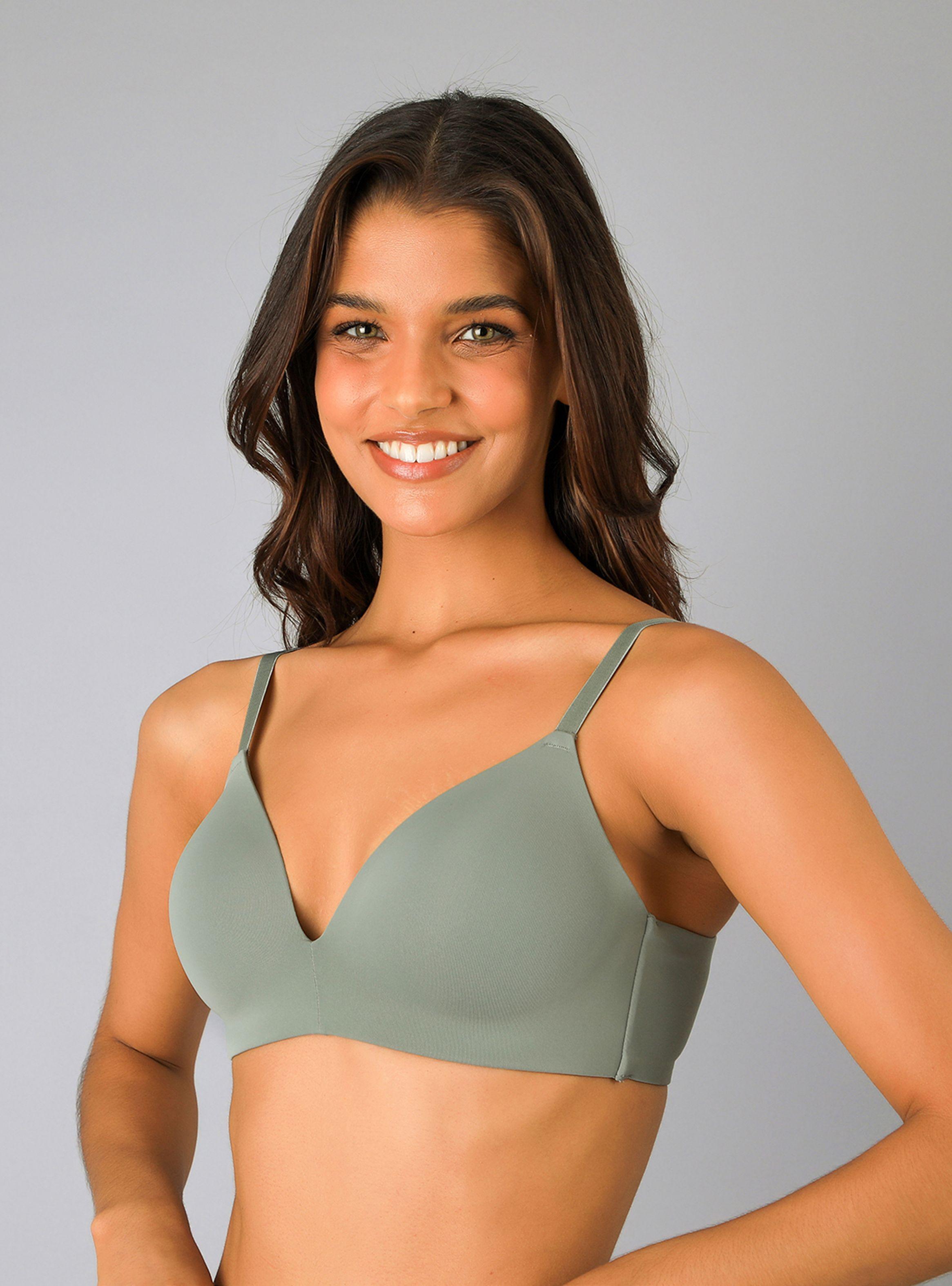 Sostén Liso Sin Arco Verde-0