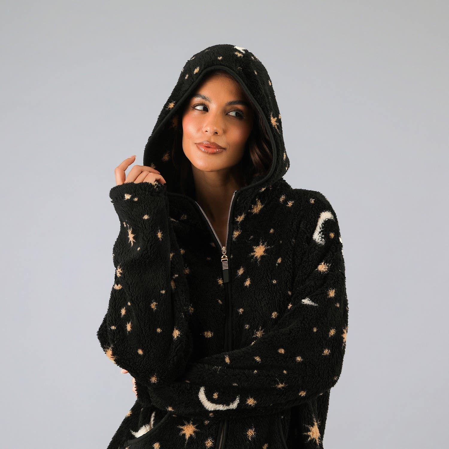 Polerón Coralfleece Con Gorro Aop-1