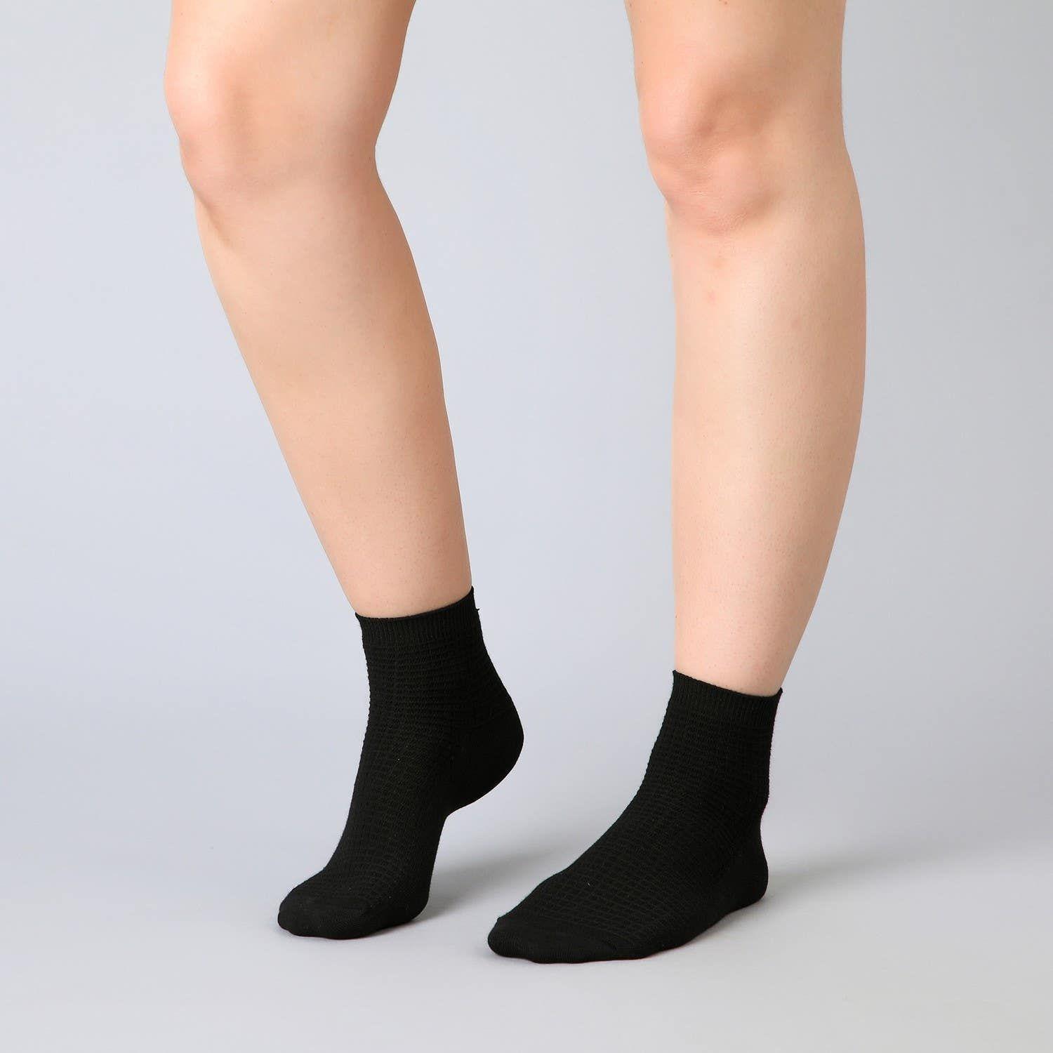 Pack 3X Calcetines Quarter Negros-3