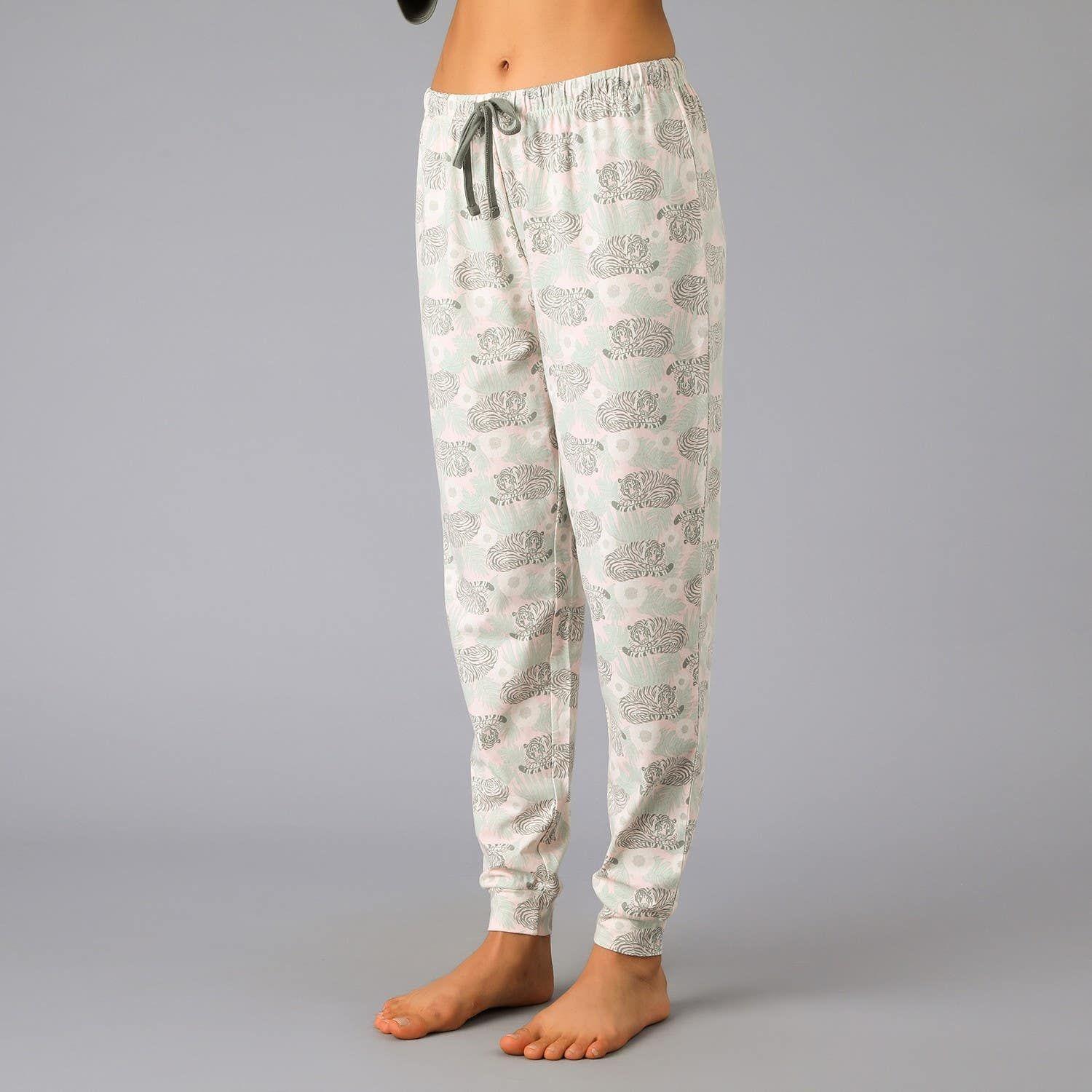 Pijama Abotonado Con Print Verde-2