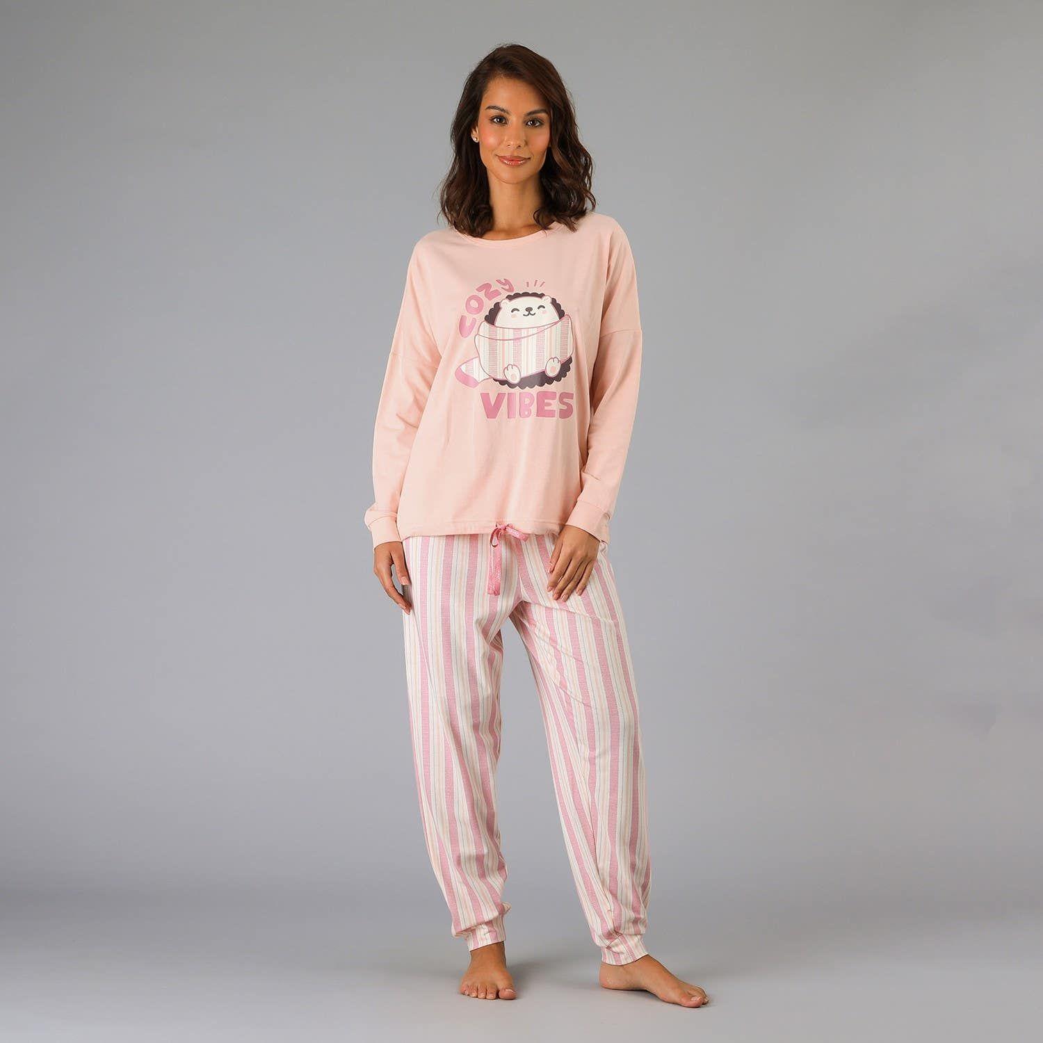 Pijama Polera Ajustable En Pretina Naranjo-0