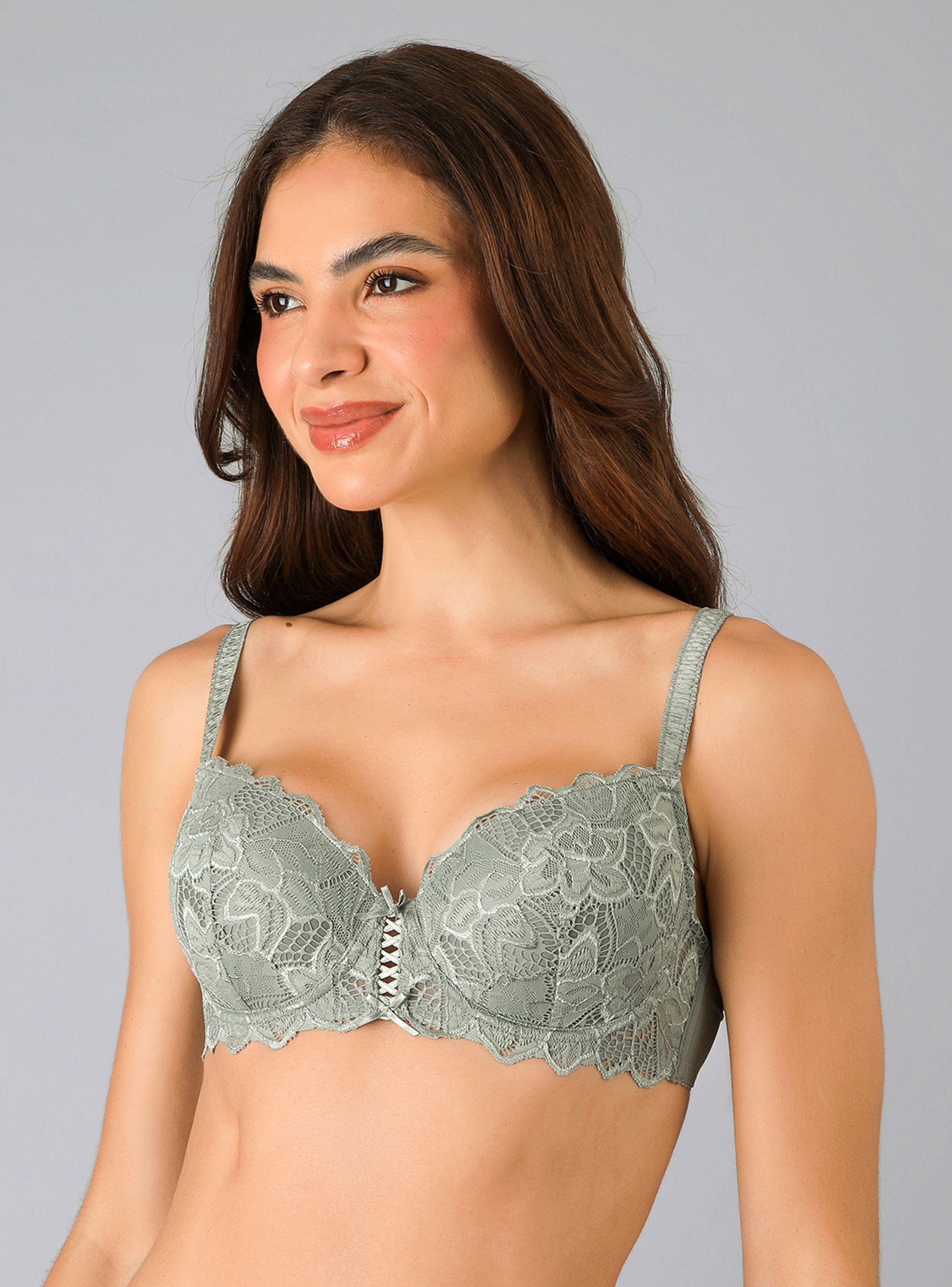 Sostén Encaje Y Pasamanería Silver Green-0