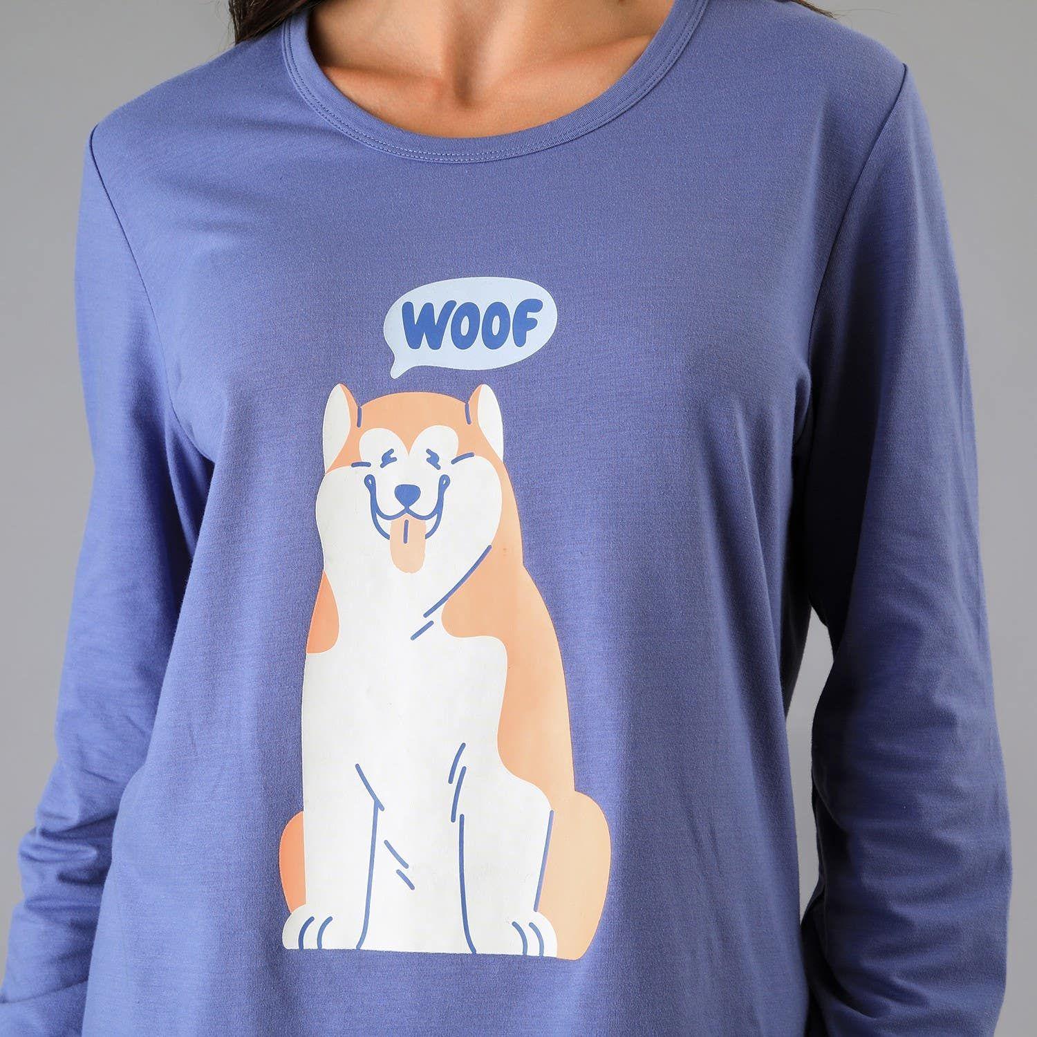 Pijama Cuello Redondo Marina-1