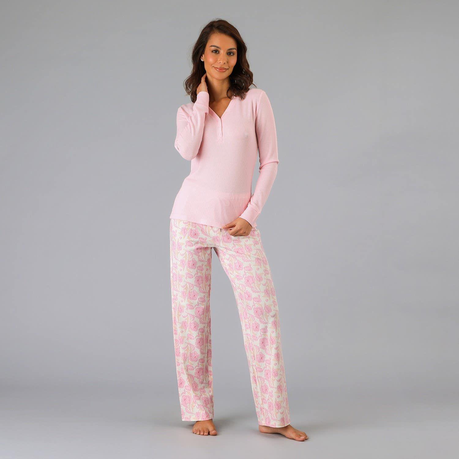 Pijama Polera Rib Con Pata Y Broche-0