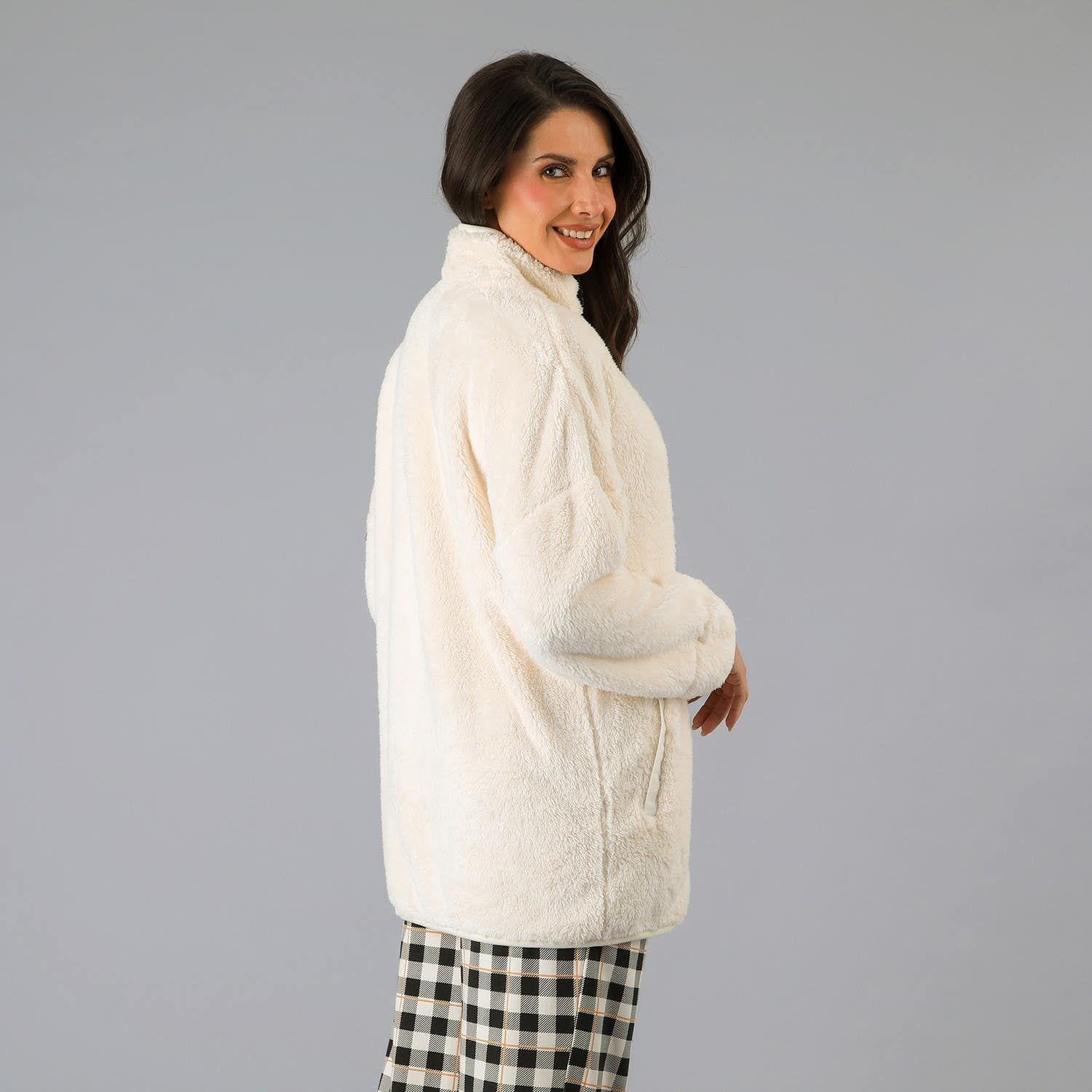 Polerón Coralfleece Con Cuello Alto Beige-1