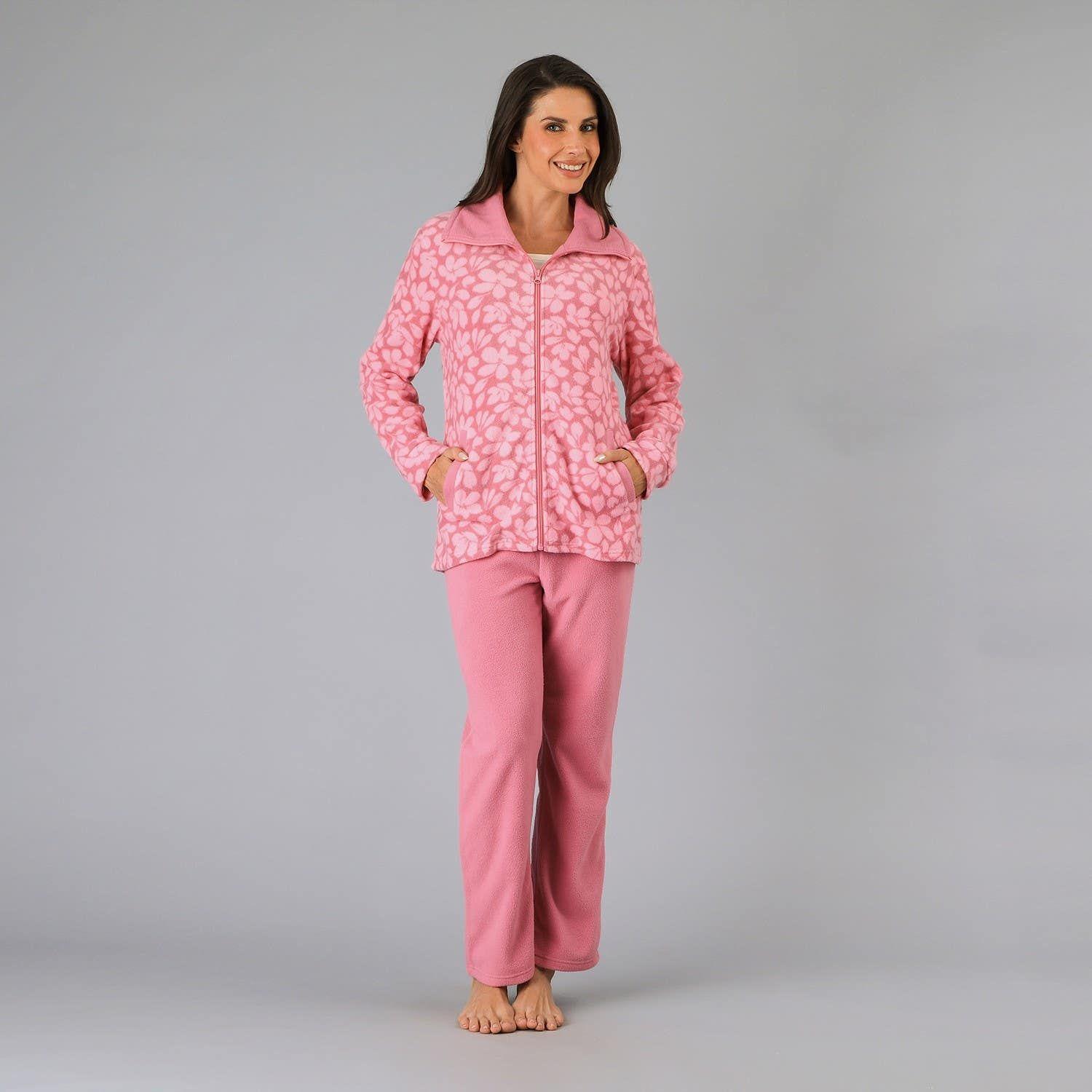 Pijama Micropolar Polerón/Polera 3Pz Rosado-3