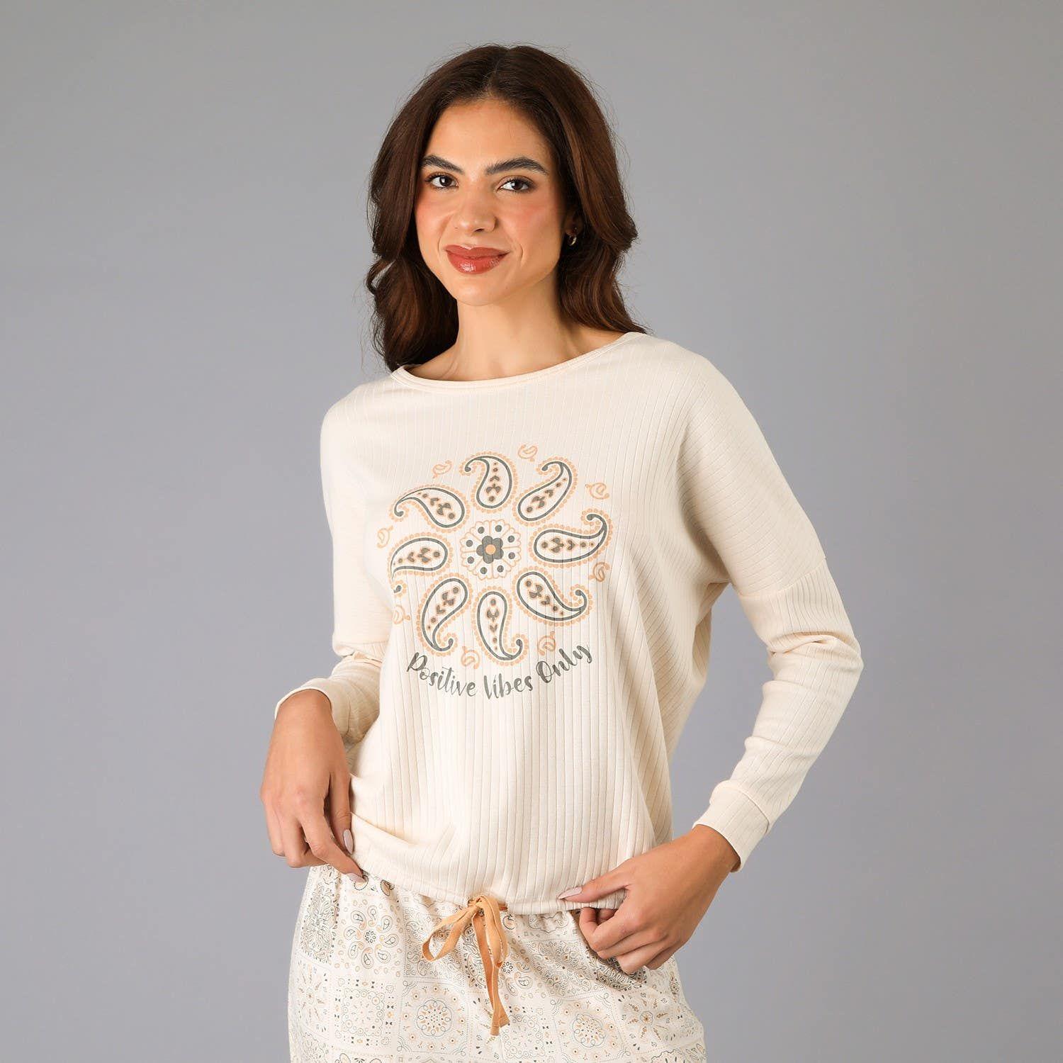 Pijama Polera Ajustable En Pretina Beige-1