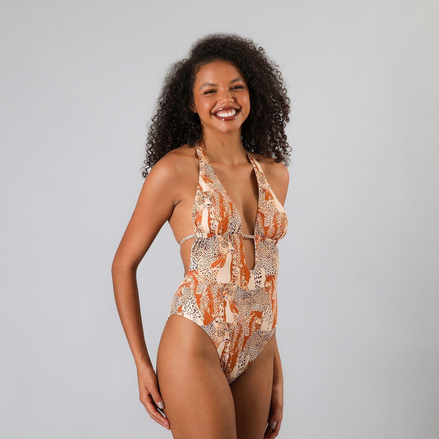 Traje Baño Triangulo Una Pieza-1