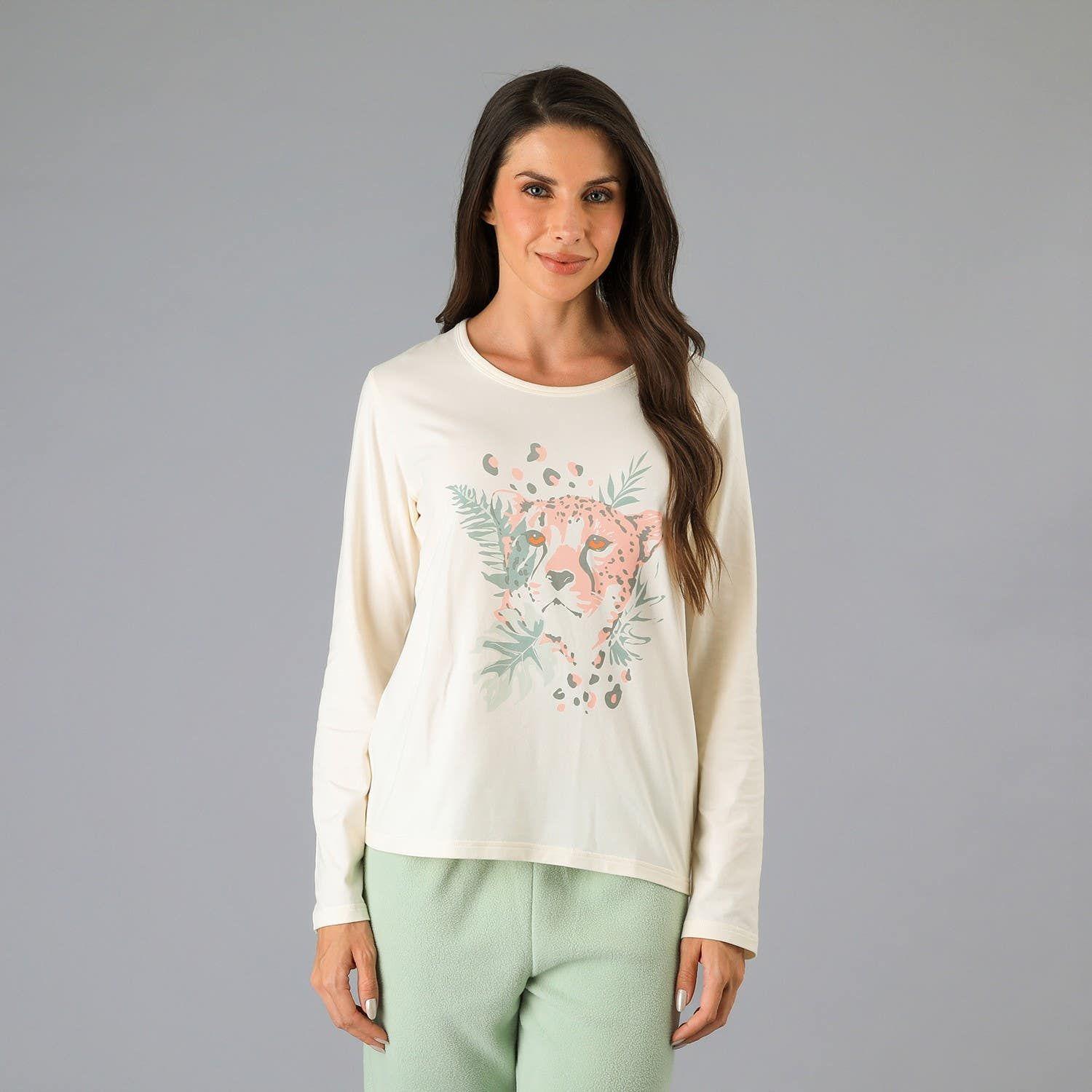 Pijama Micropolar Polerón/Polera 3Pz Verde-3