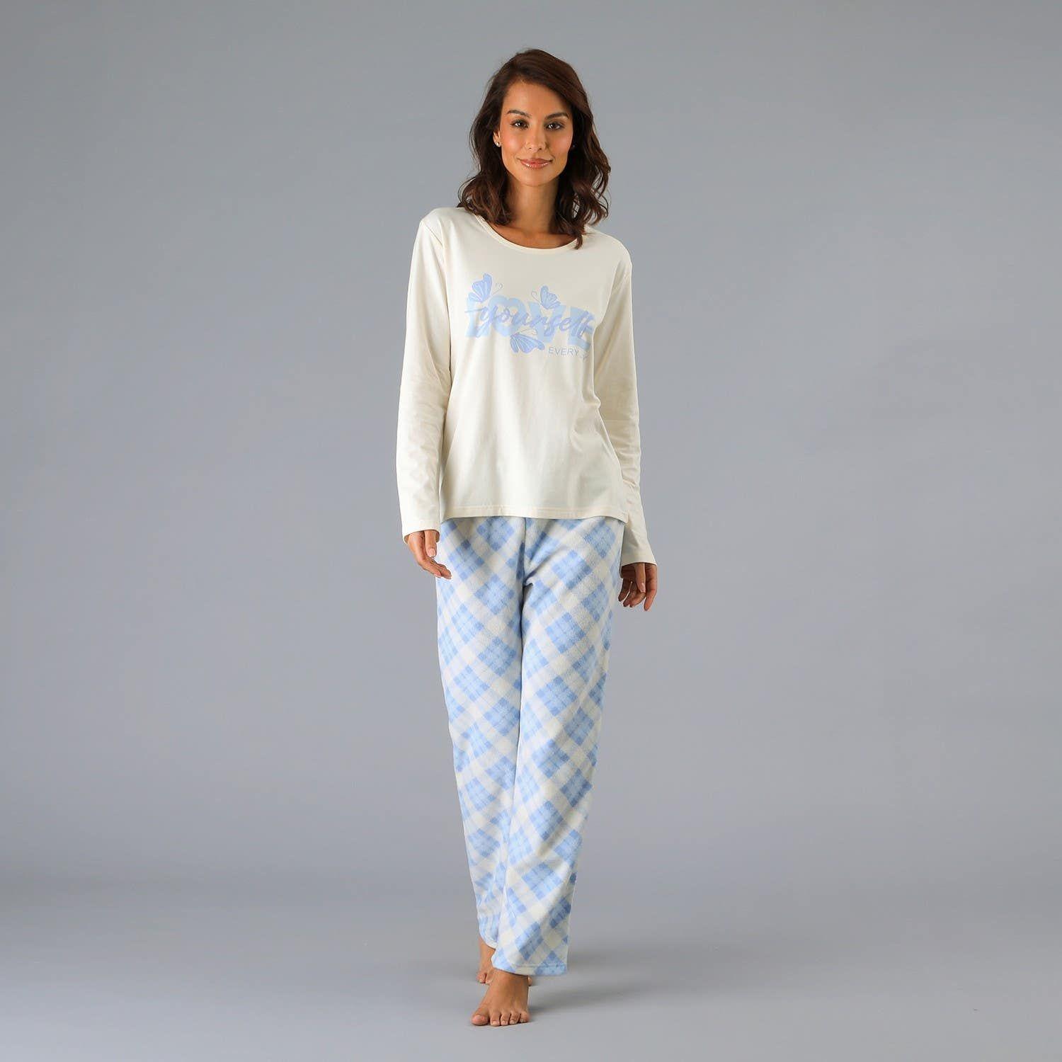 Pijama Micropolar Polerón/Polera 3Pz Azul-0