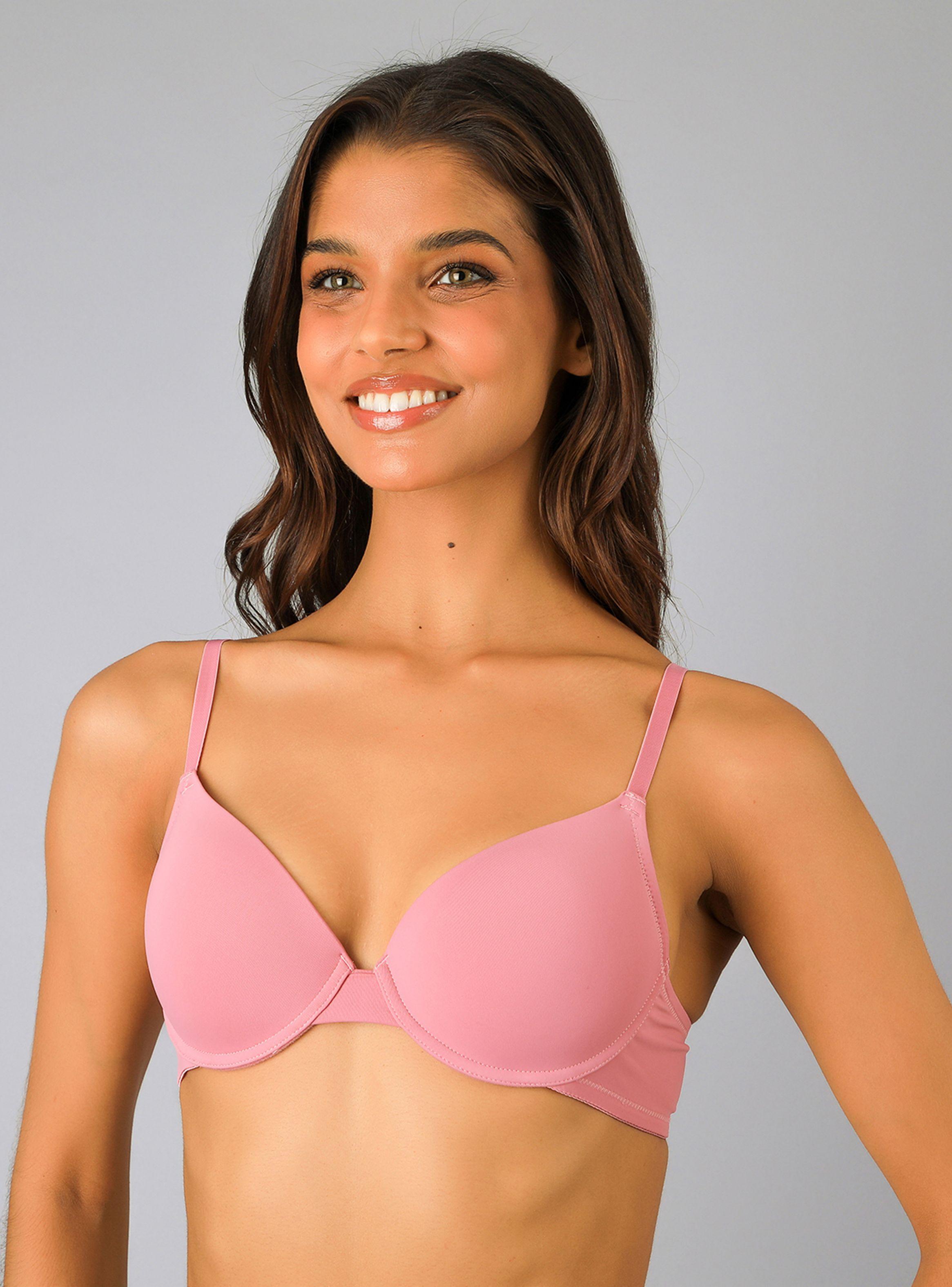 Pack 2X Sostén Perfect Cover Microsolid Rosado-3