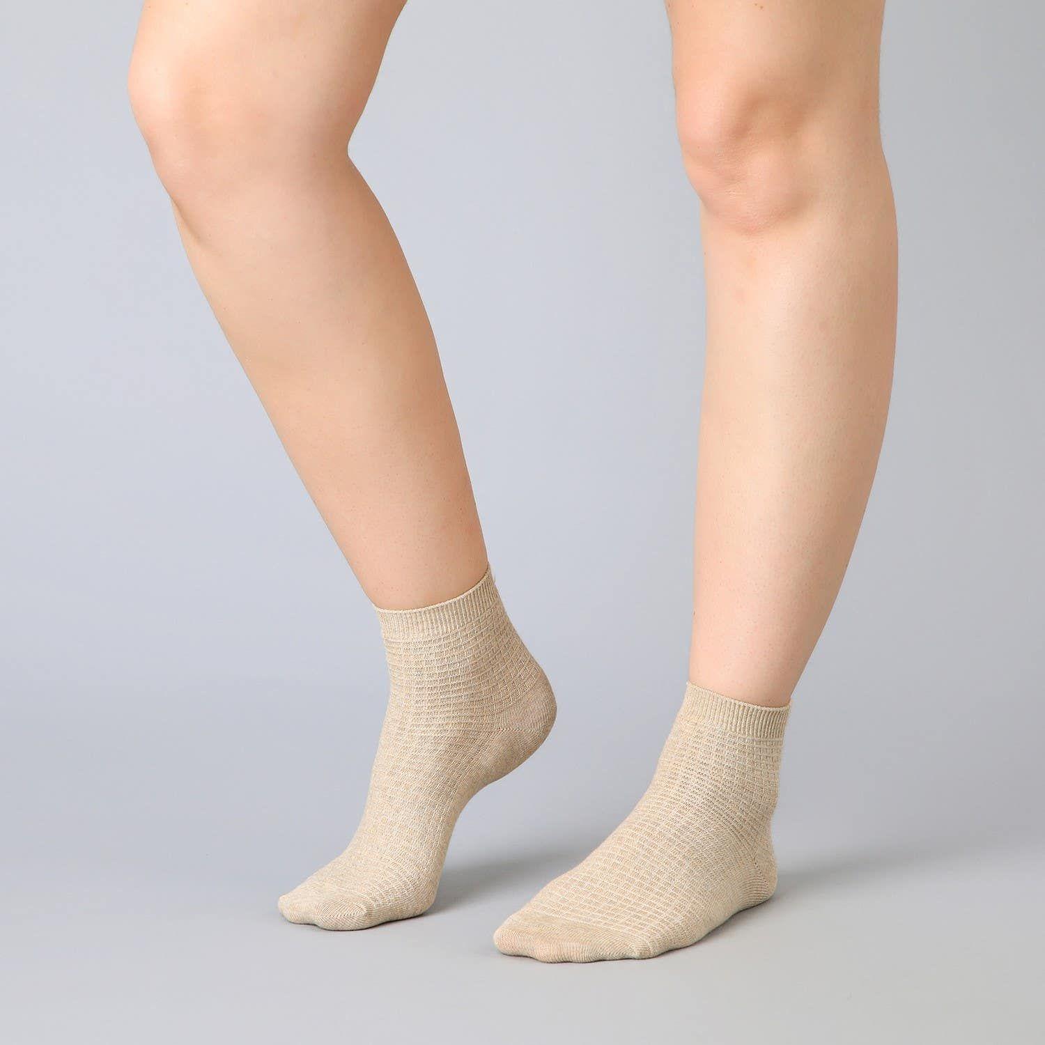 Pack 3X Calcetines Quarter Beige-3