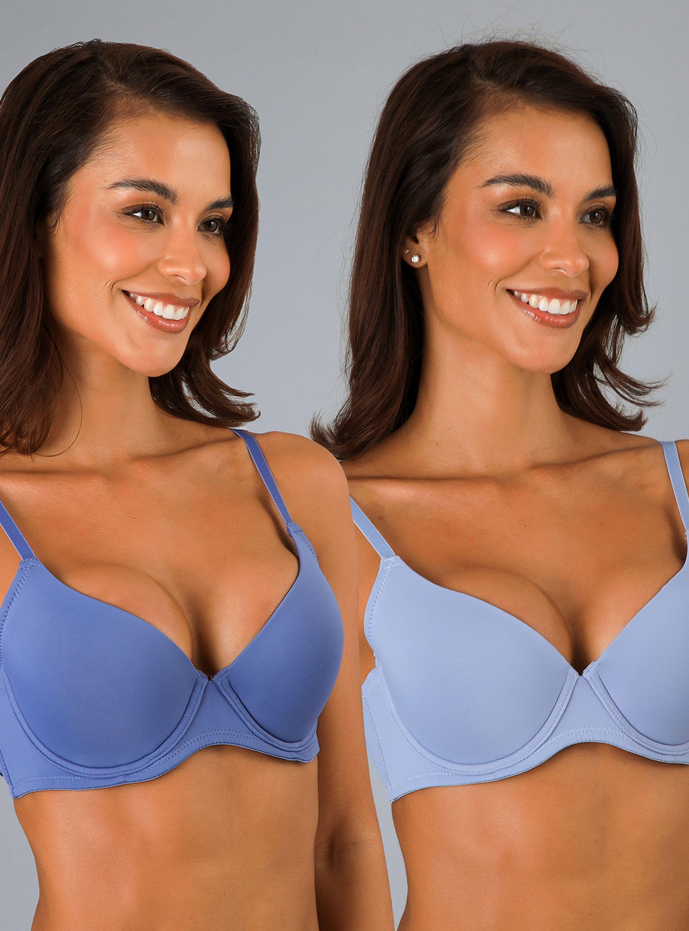 Pack 2X Sostén Perfect Cover Microprint Azul-0