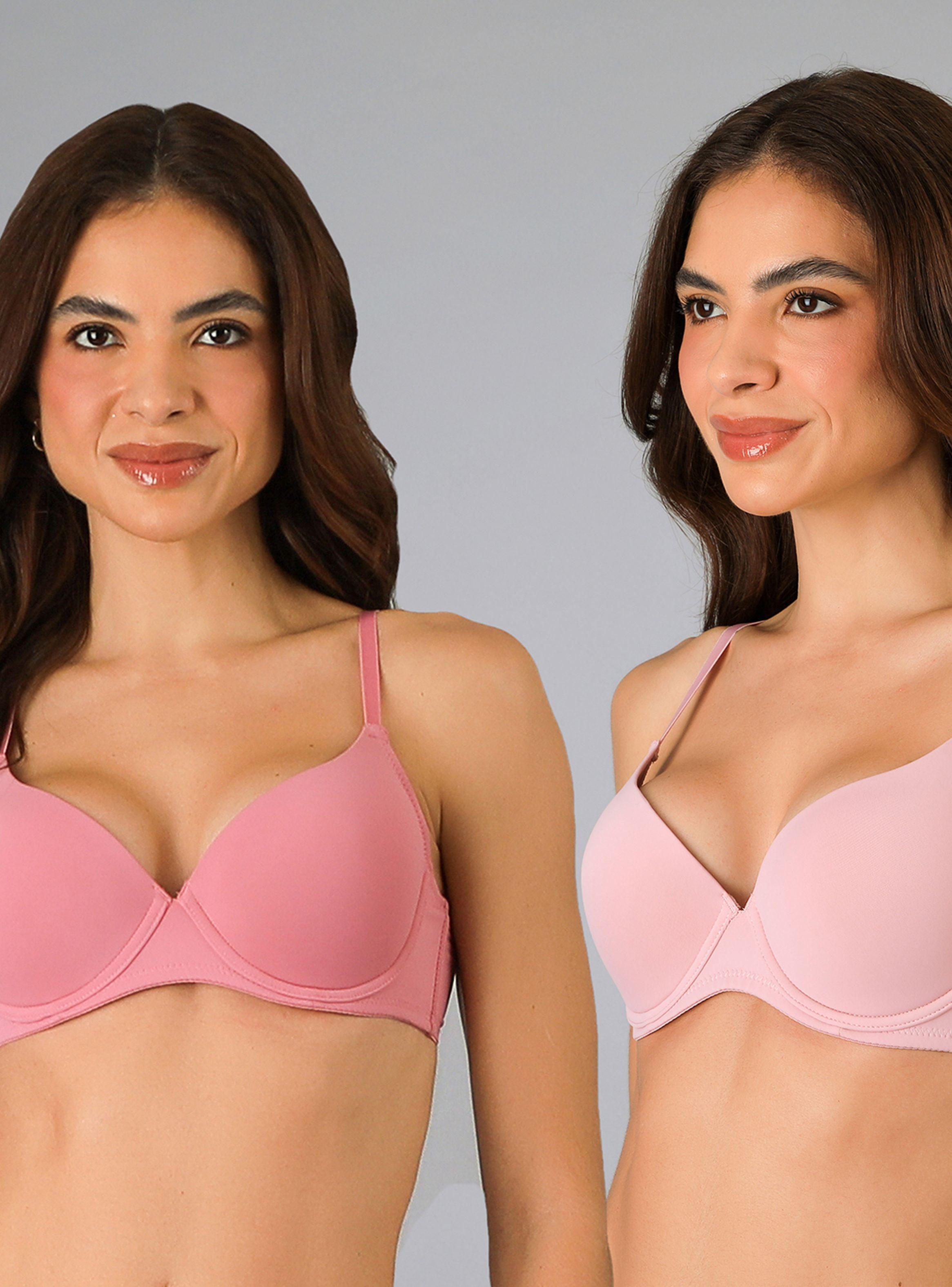 Pack 2X Sostén Perfect Cover Microprint Rosado-0