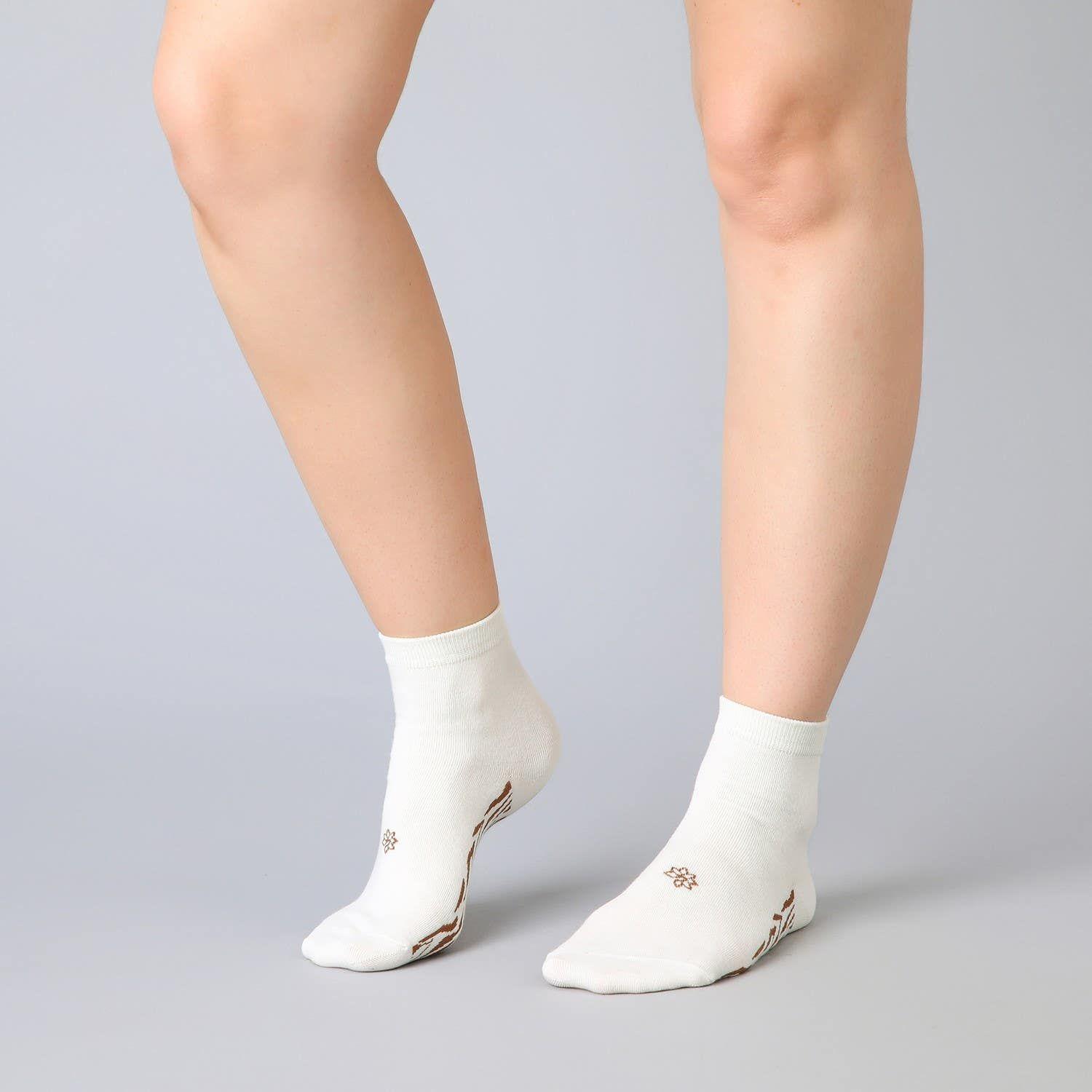 Calcetín 3X Pack Quarter Beige-2