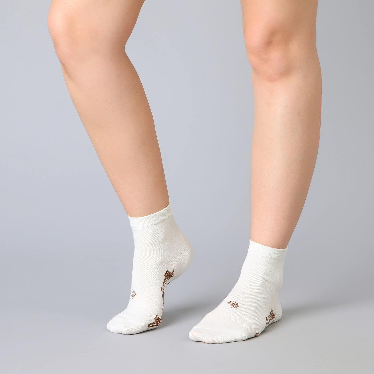 Calcetín 3X Pack Quarter Beige-3