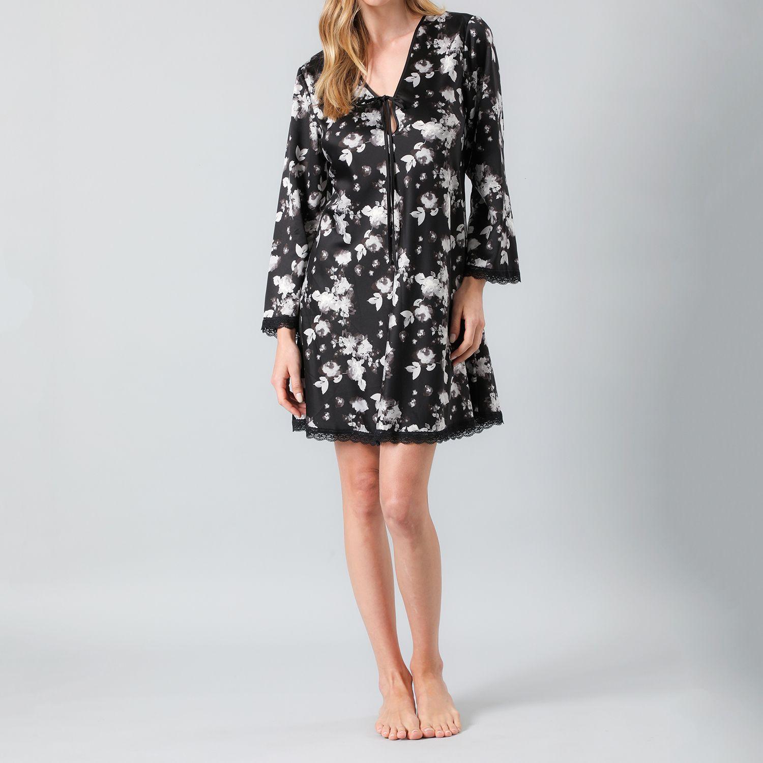 Camisola Amarra Satin Print M/Larga-1