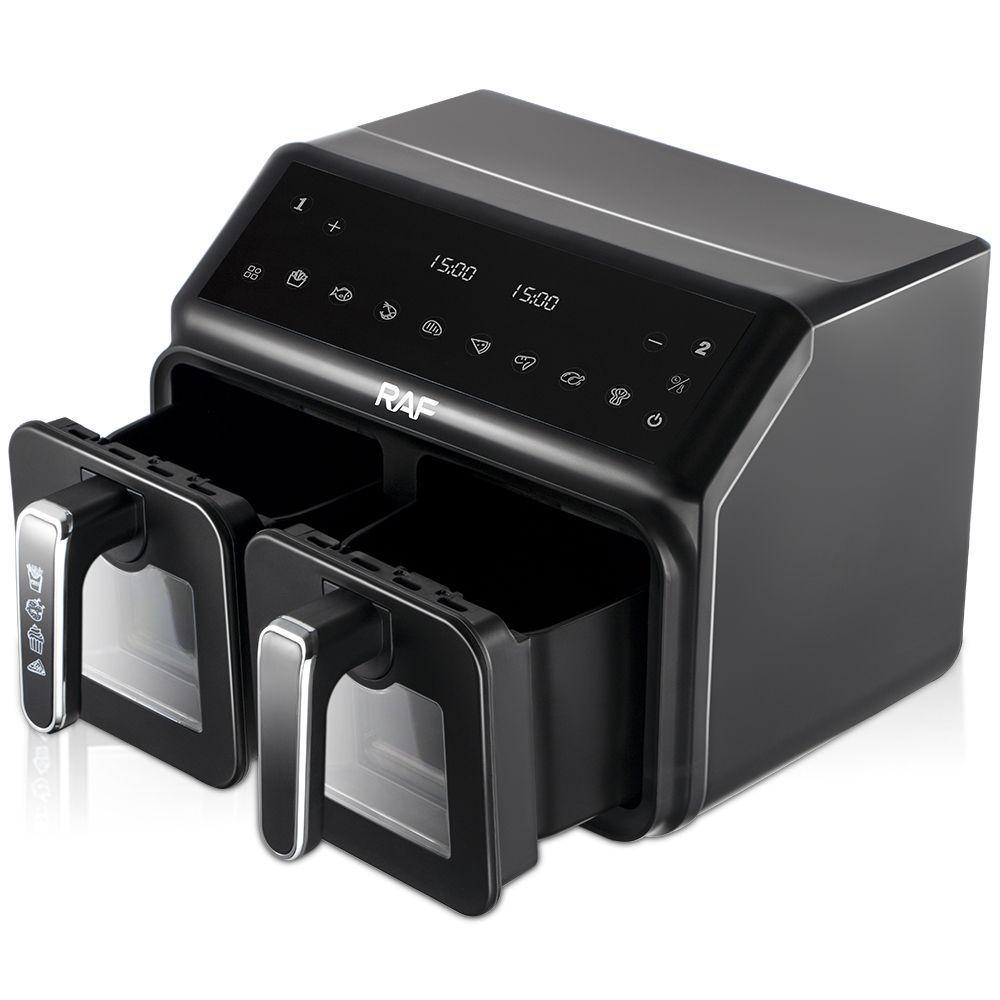 Freidora de Aire Doble Canastilla Multifuncional RAF R.5377 9 LITROS 2200W-2