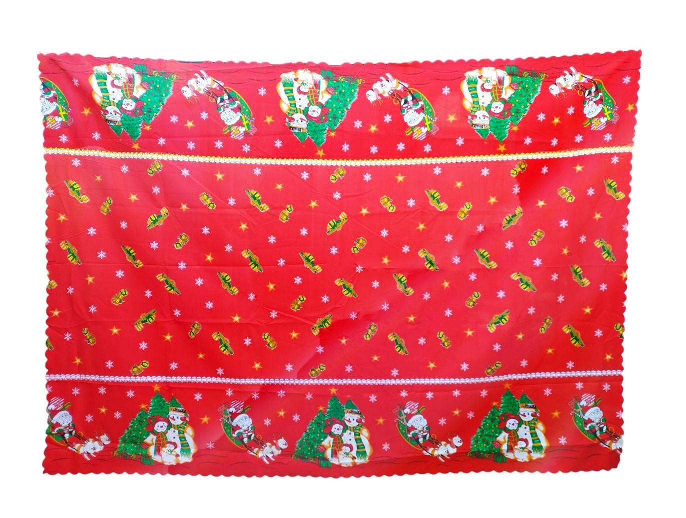 MANTEL DE TELA  NAVIDAD MESA RECTANGULAR DISEÑO TOP PASCUERO-0
