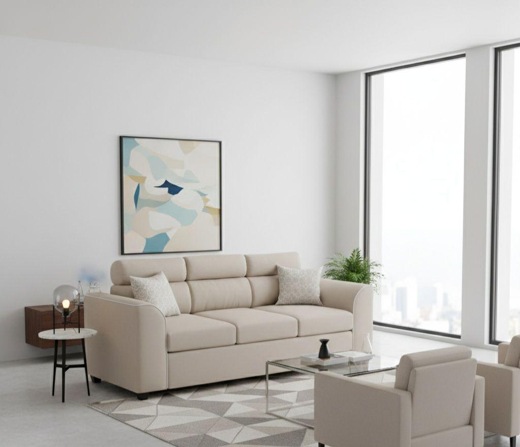 sofa pufa 3 cuerpos beige fancy hogar-0