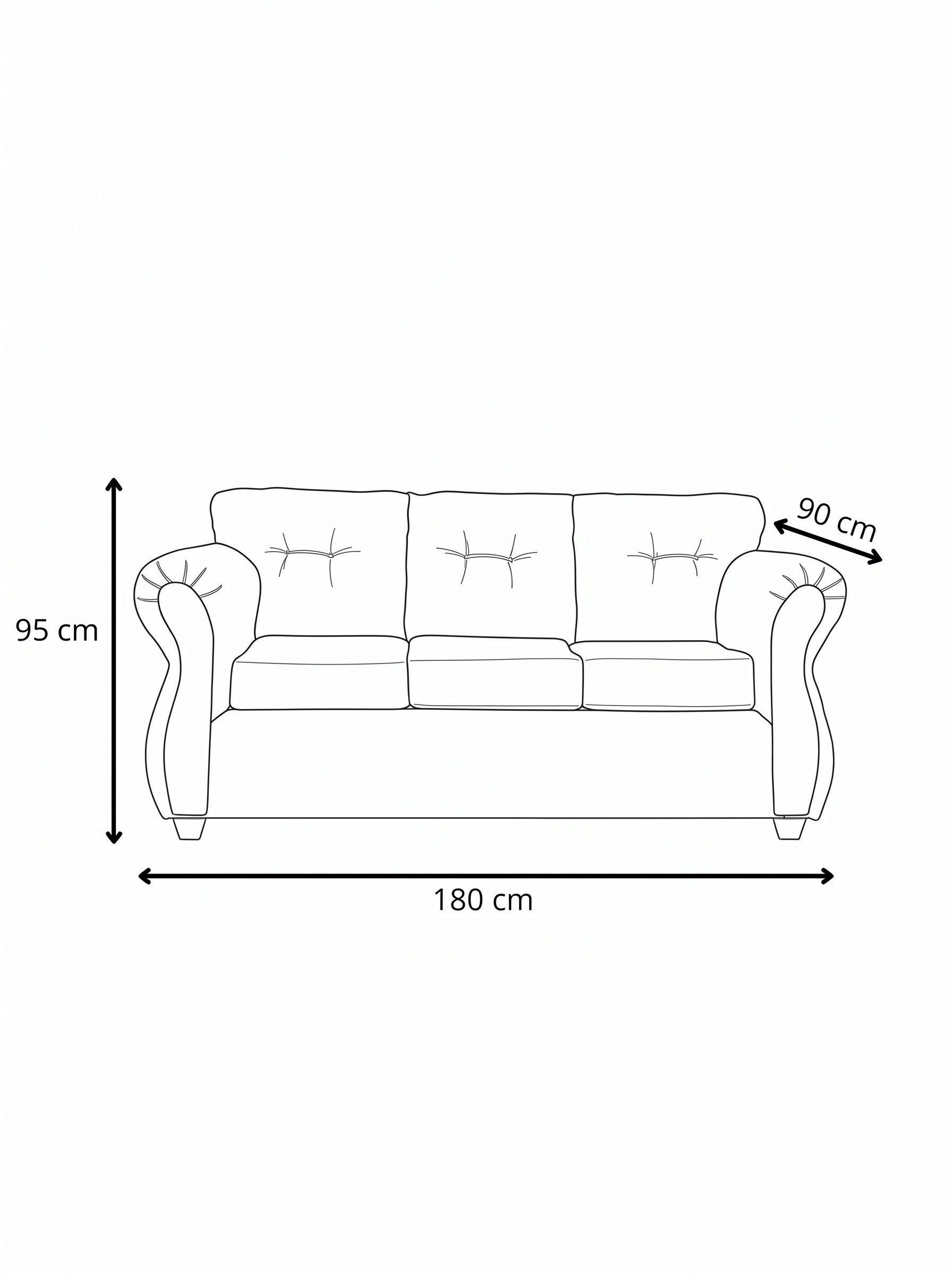 Sofa 3 Cuerpos Tela Chocolate Fancy Hogar-3