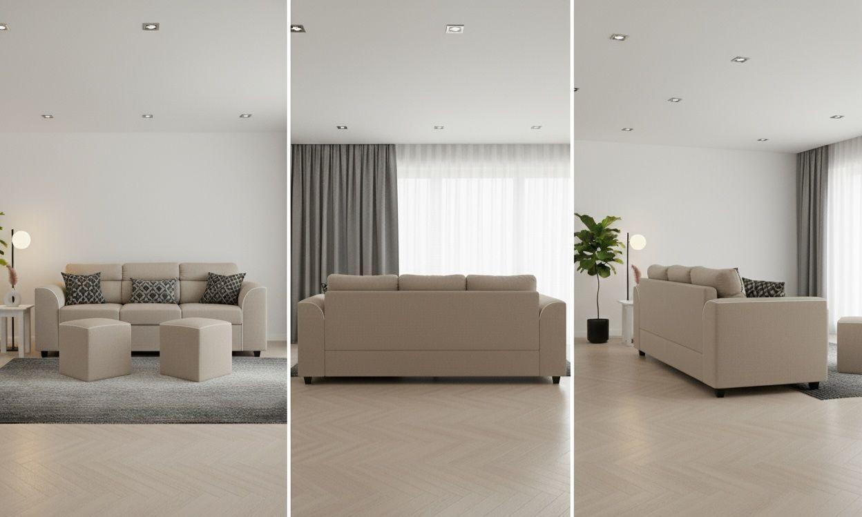SOFA PUFA 3 CUERPOS 2 POUF-2