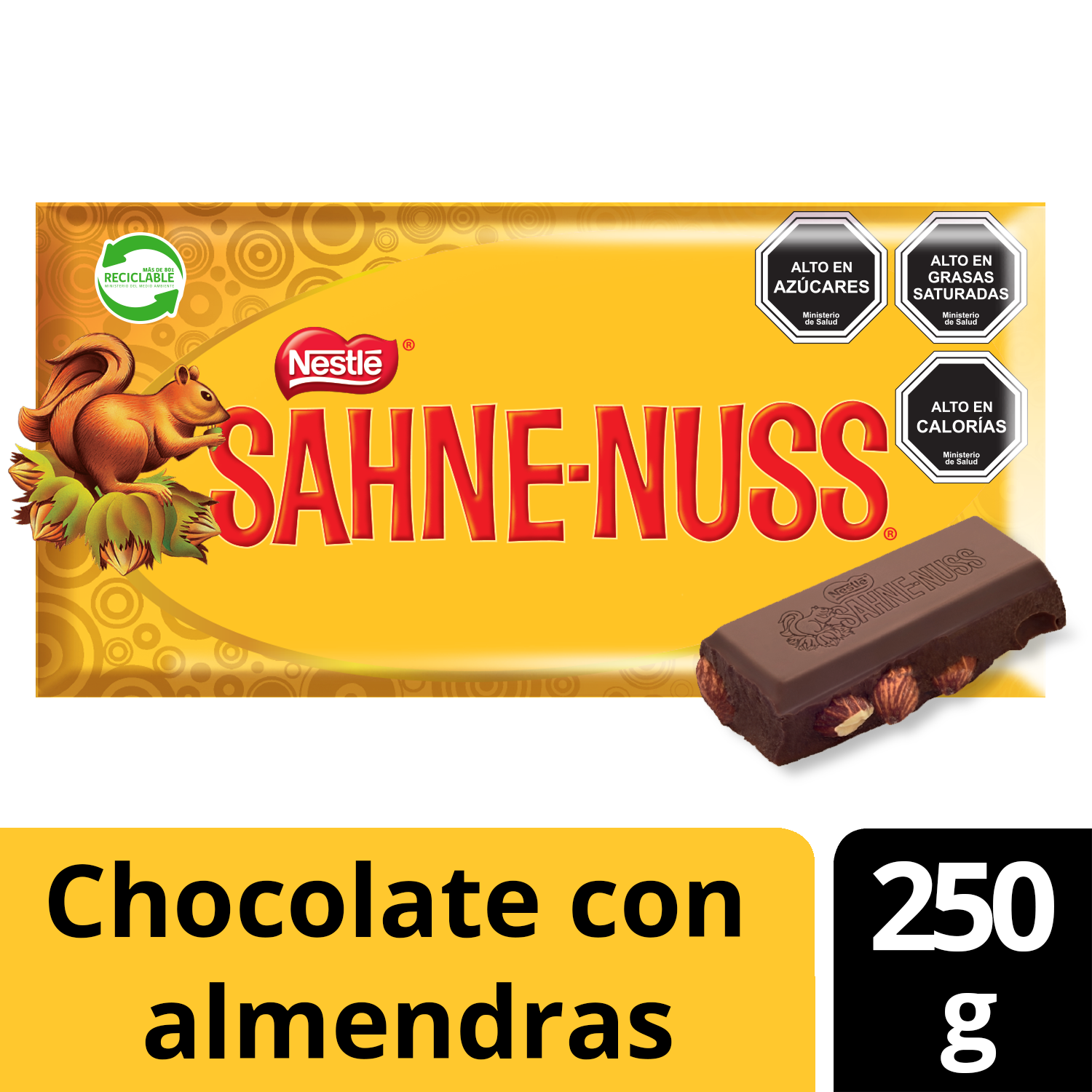 Chocolate SAHNE NUSS® Barra 250g X3-2
