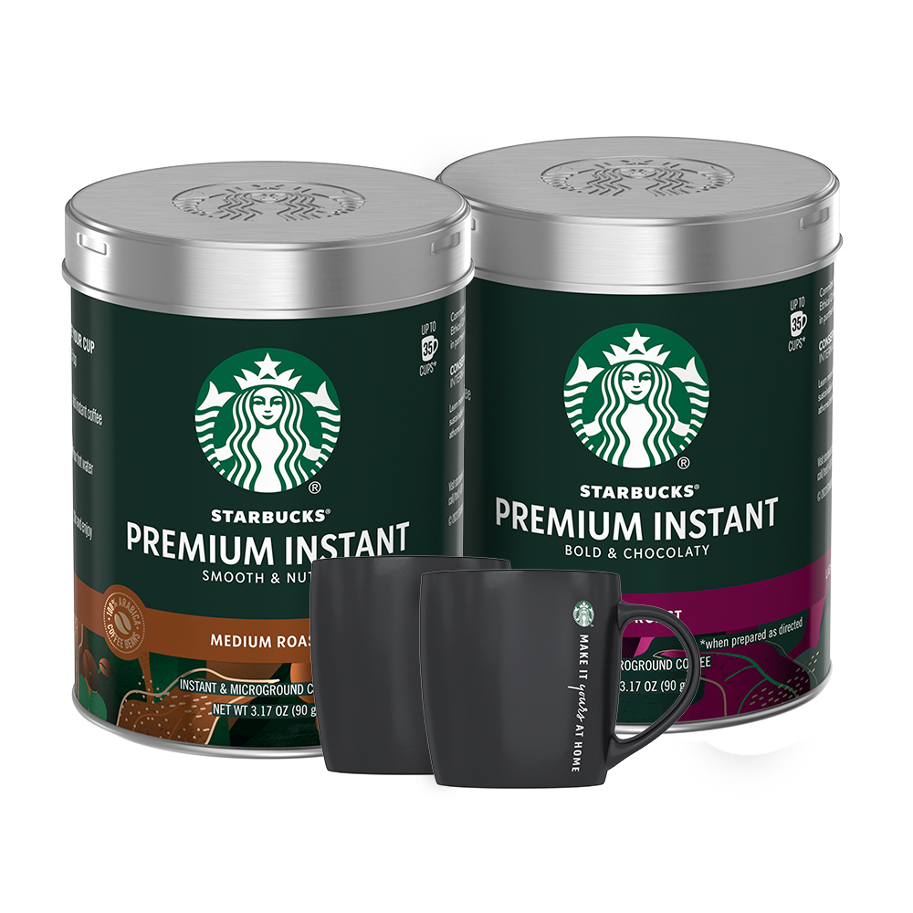 Pack Café Starbucks Variedades Tarro 90gx2 + 2 Tazas de regalo-1