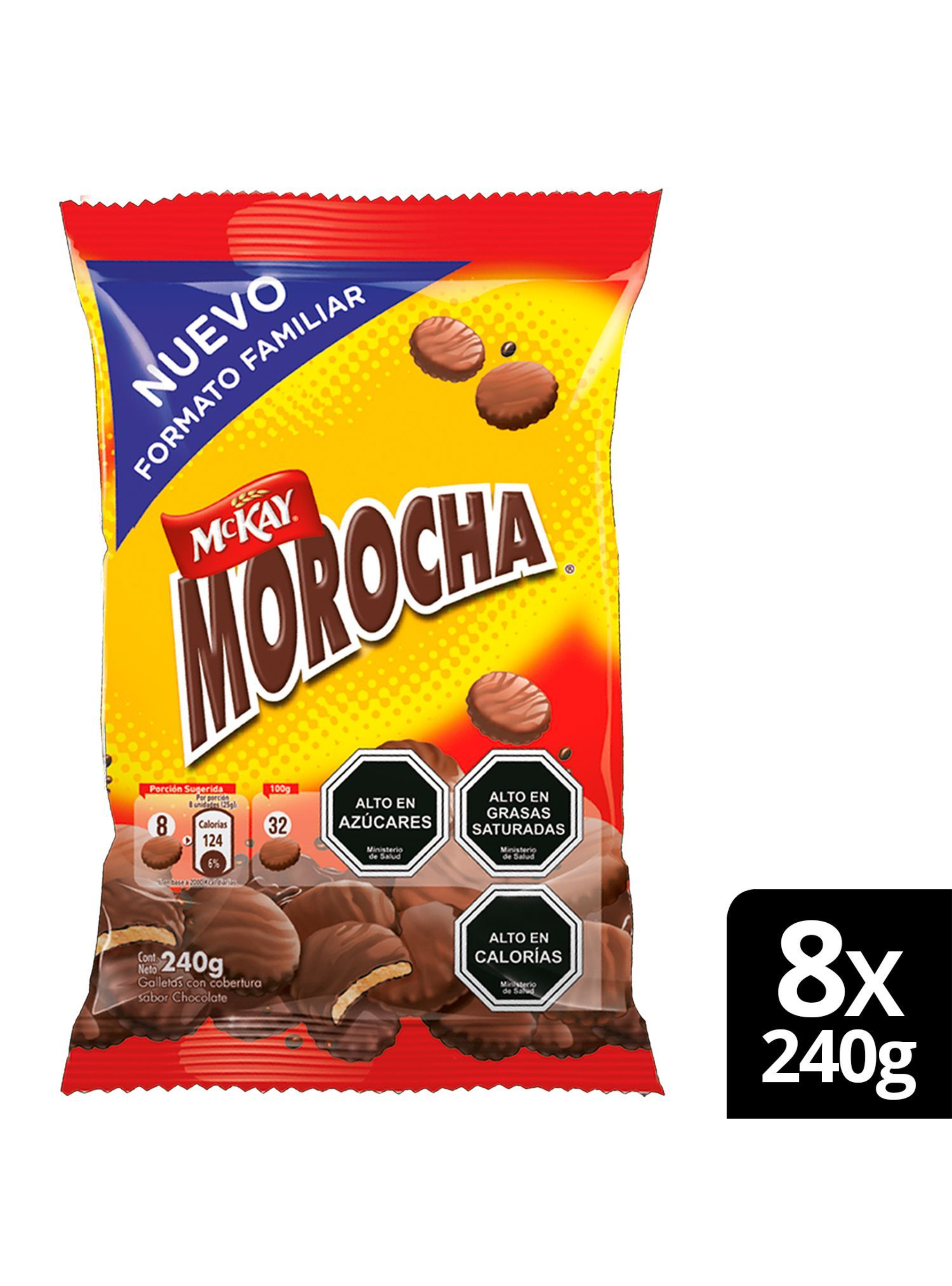Galleta bañada MOROCHA® 240g Pack X8-1