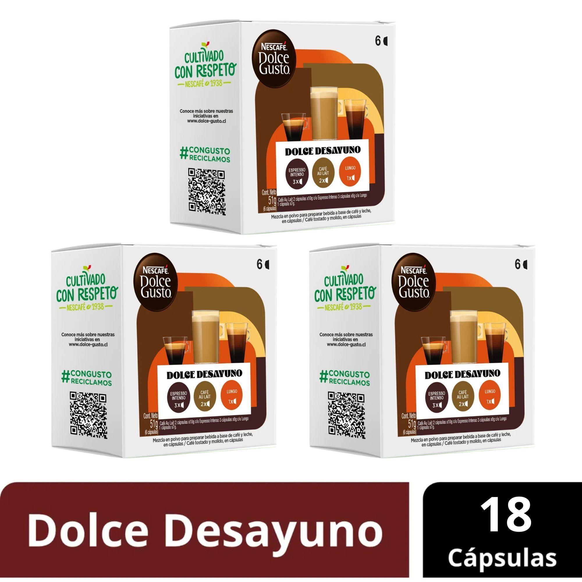 Pack 3 capsulas café Dolce gusto desayuno-0